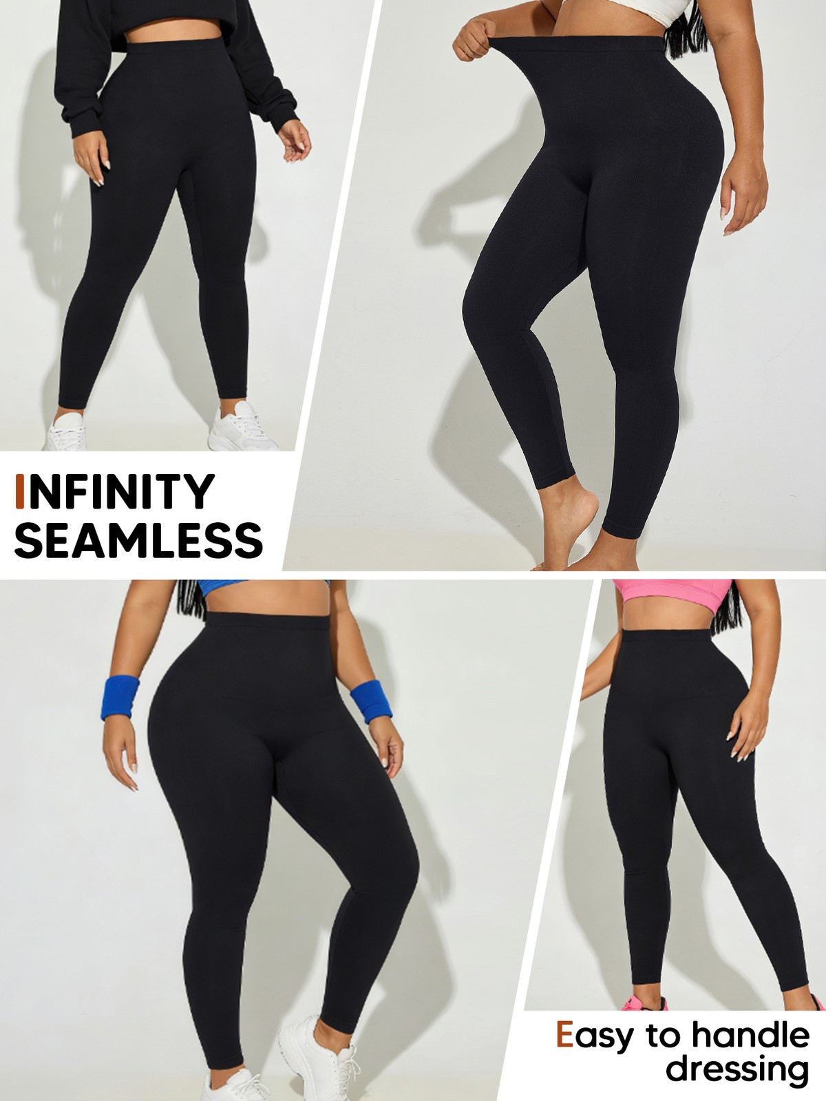 Plus Size Women Anti-Cellulite Compression Leggings Leg Slimming Body Shaper