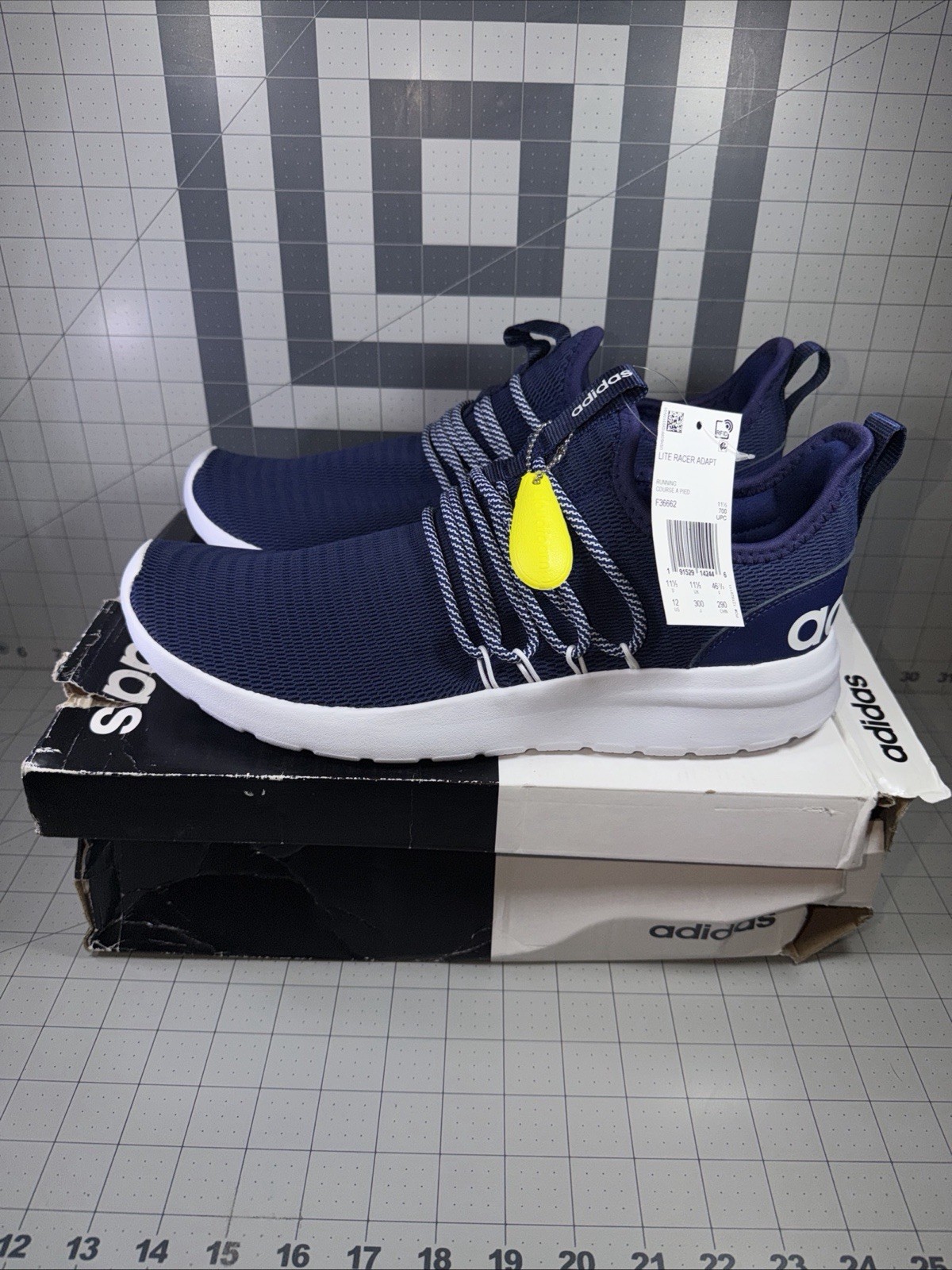 Adidas Lite Racer Adapt Dark Blue Legend Ink F36662 Men’s New W/ Damaged Box