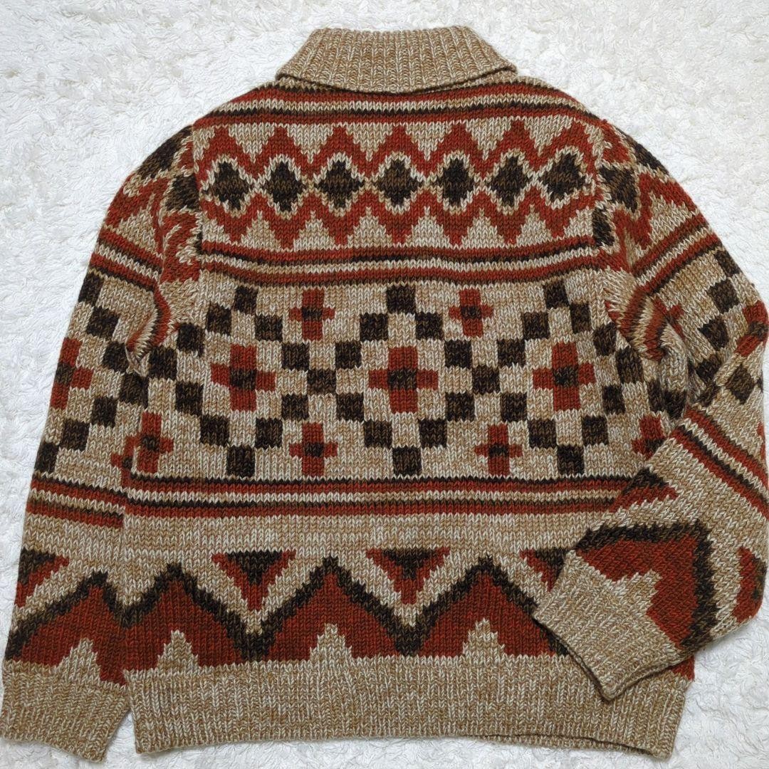 Pherrow’s Nepal Wool Cardigan Multi Color Made in Nepal M Fully Lined