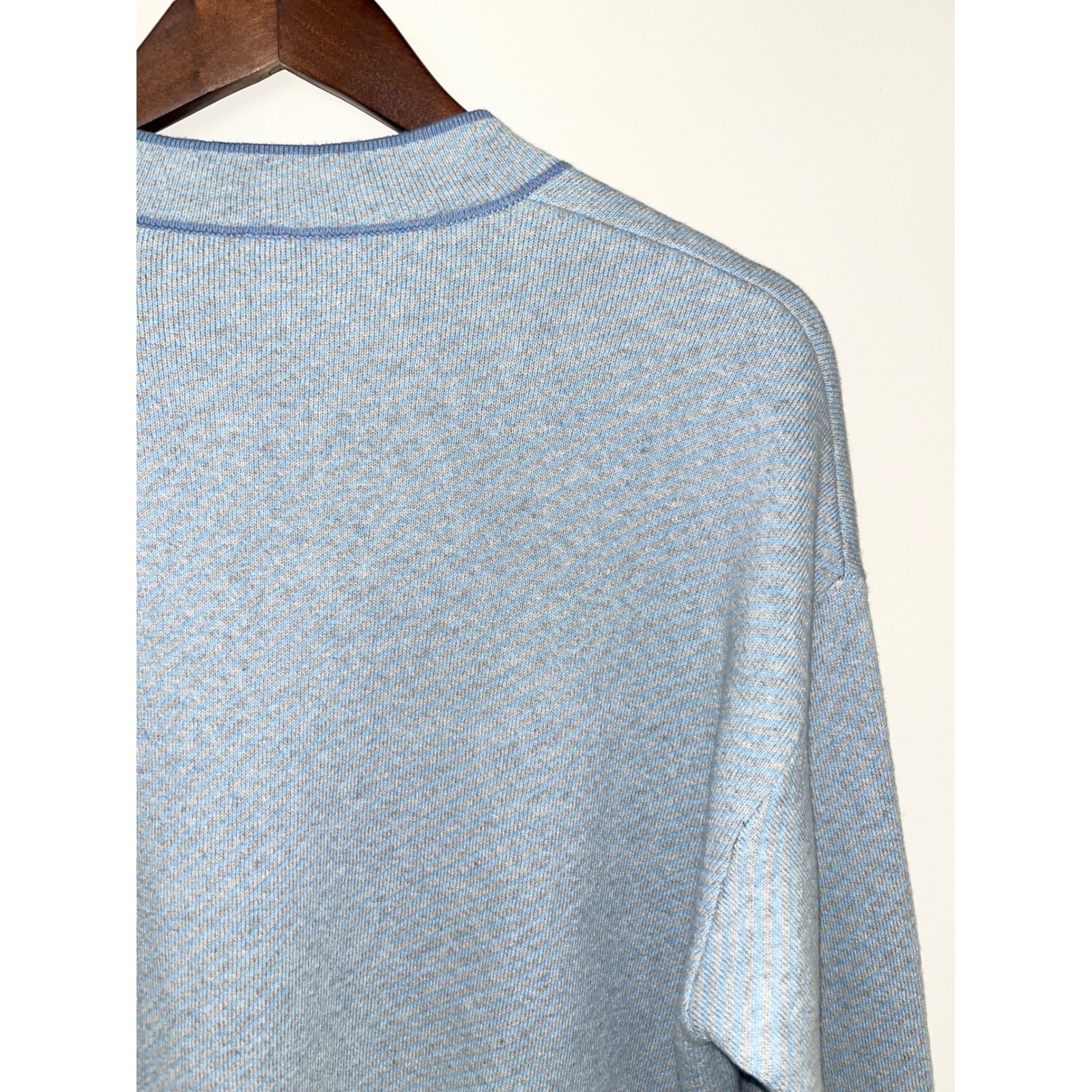 ZAKET & CLOVER Cashmere Neru Collar Sweater Sky Blue Women’s Casual| Large