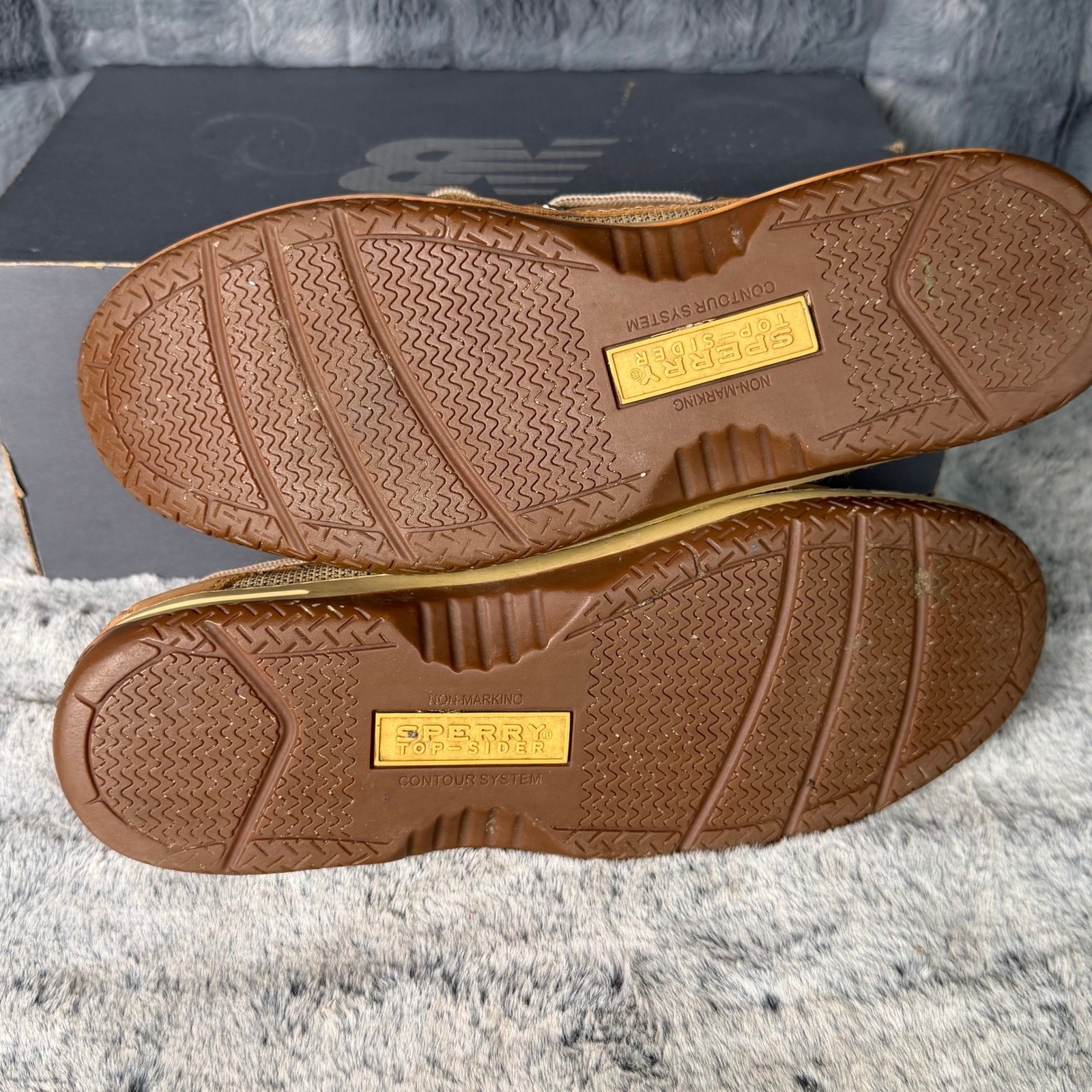 Sperry Top-Sider Billfish Boat Shoes Mens 10.5 Tan Brown Leather Mesh 0799320