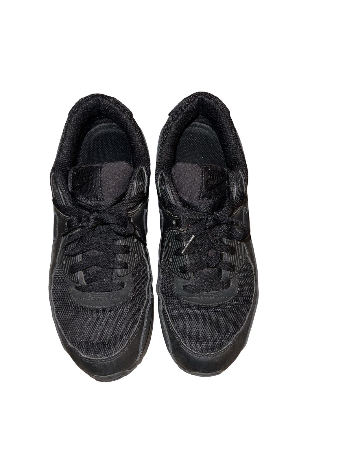 SIZE 9.5 WOMEN’S NIKE Air Max 90 Men’s Black Low Top Lace Up Athletic Sneaker