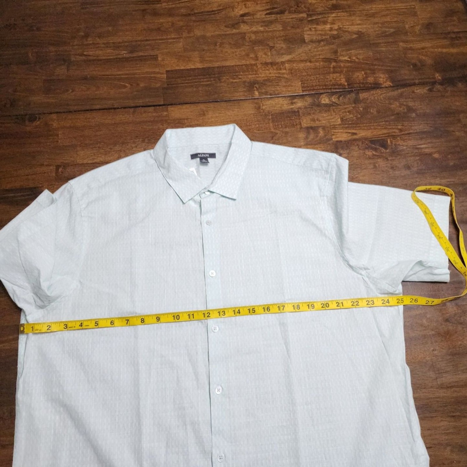Alfani Tint Blue Short‑Sleeve Button‑Up Shirt – XL – 100% Cotton – NWT