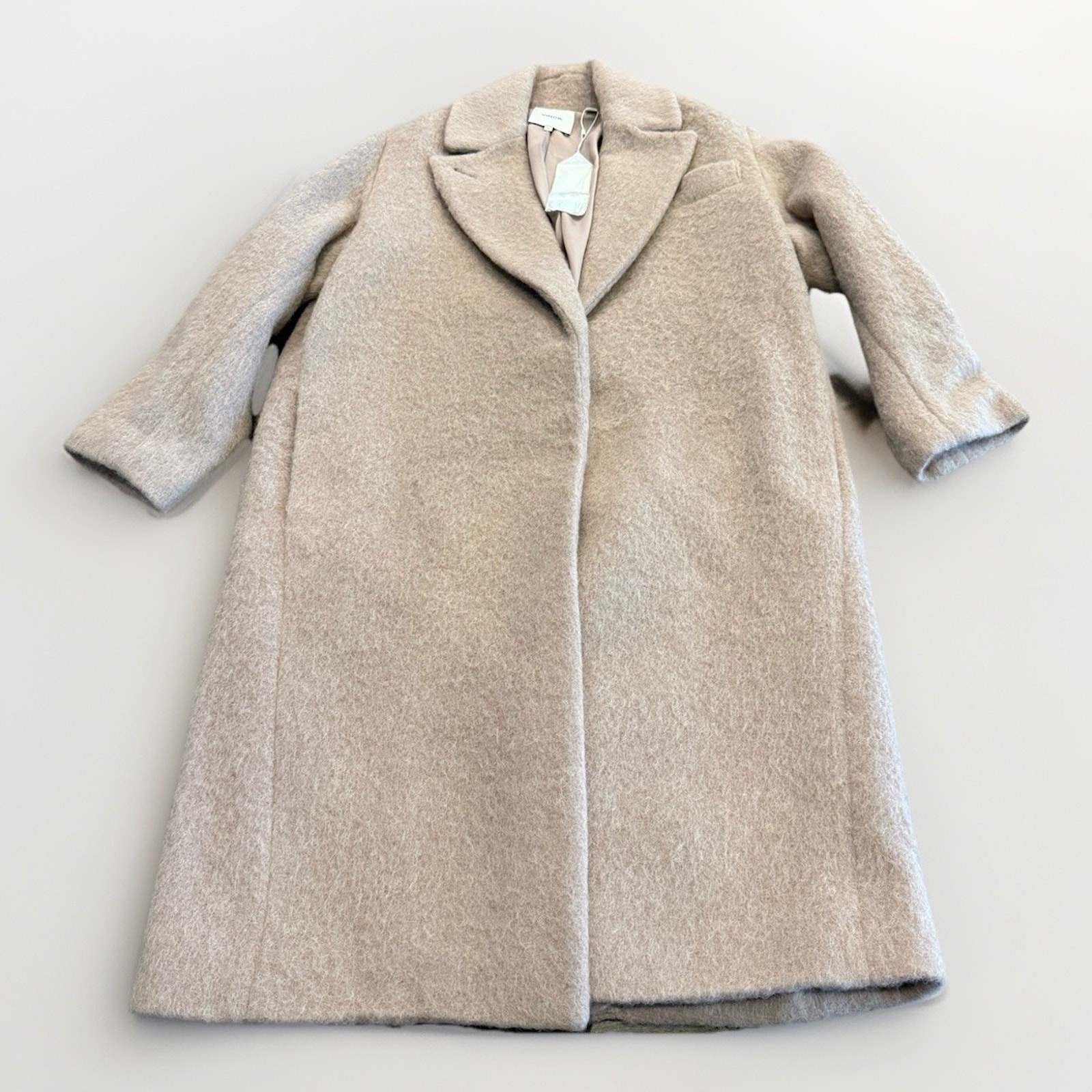 Vince Womens Mauve Orchid Texture Coat Wool Alpaca Long Sleeve Size XS NWT NEW