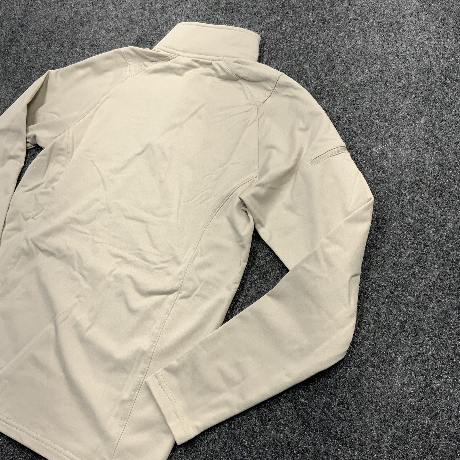 New UNRL Quarter Zip Pullover Men Athletic Performance Golf Lightweight XS Tan