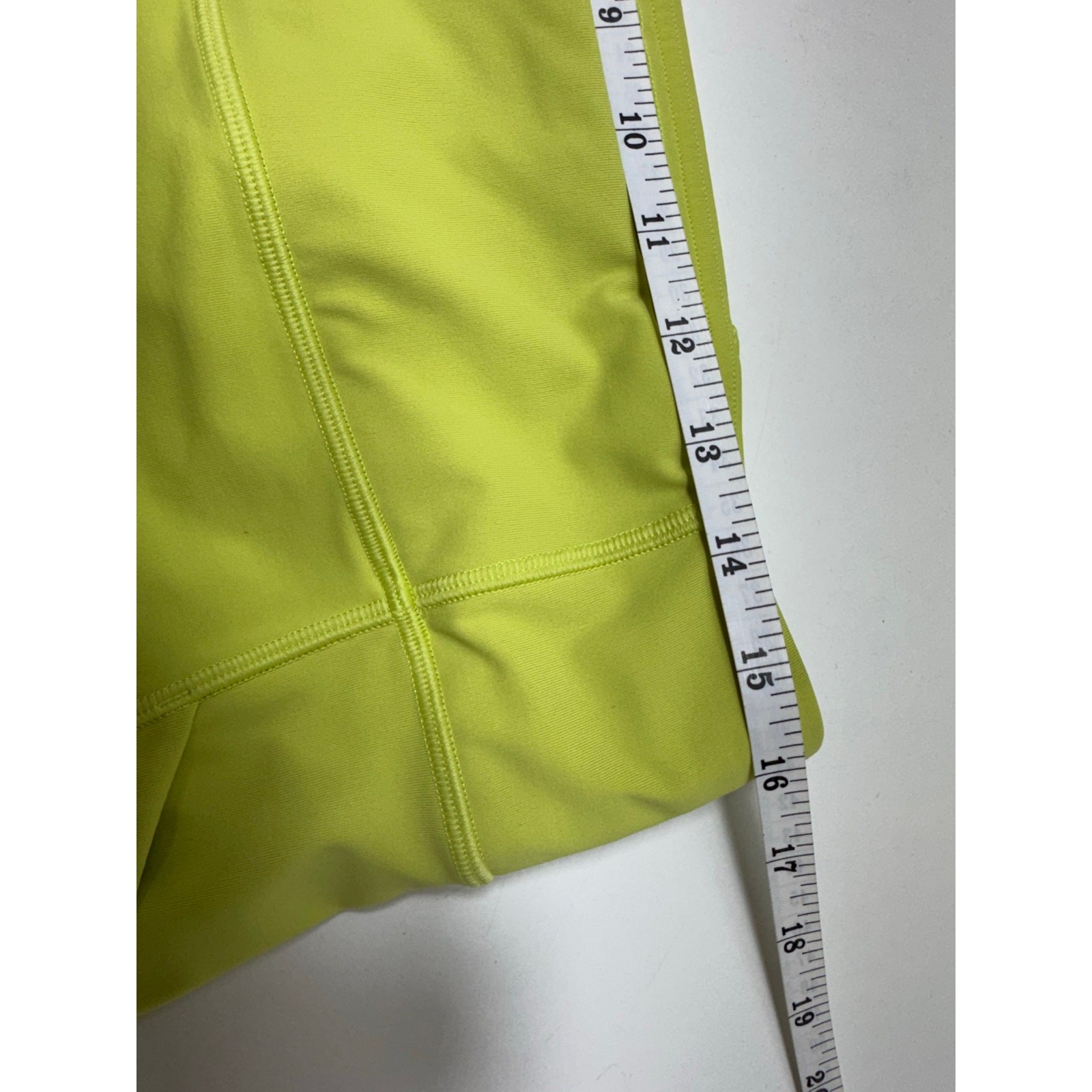 Lululemon Yoga Pants Electric Yellow Sz Large Athleisure Ankle Stretch