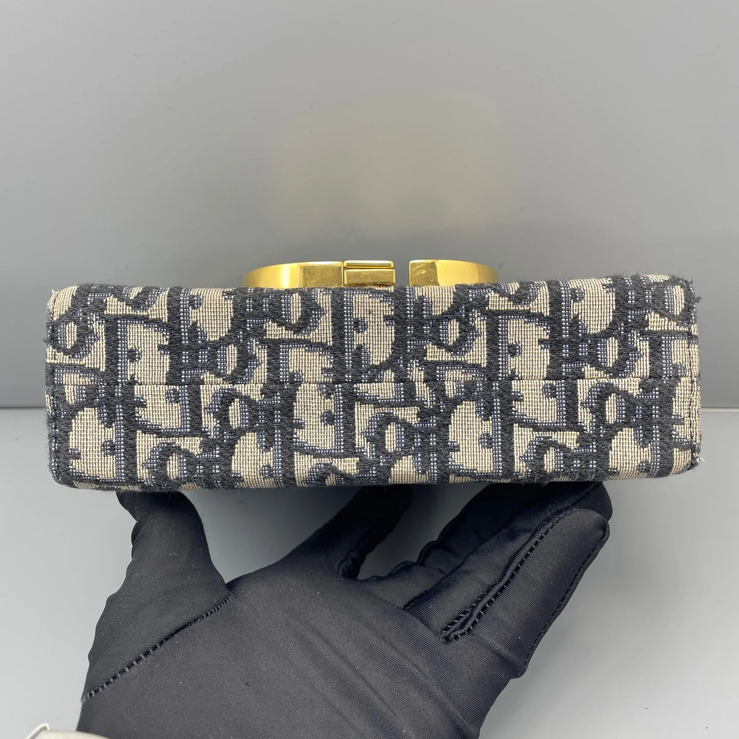 Dior 30 Montaigne Mini Box Bag Beige Navy Oblique (ym051726c3r)
