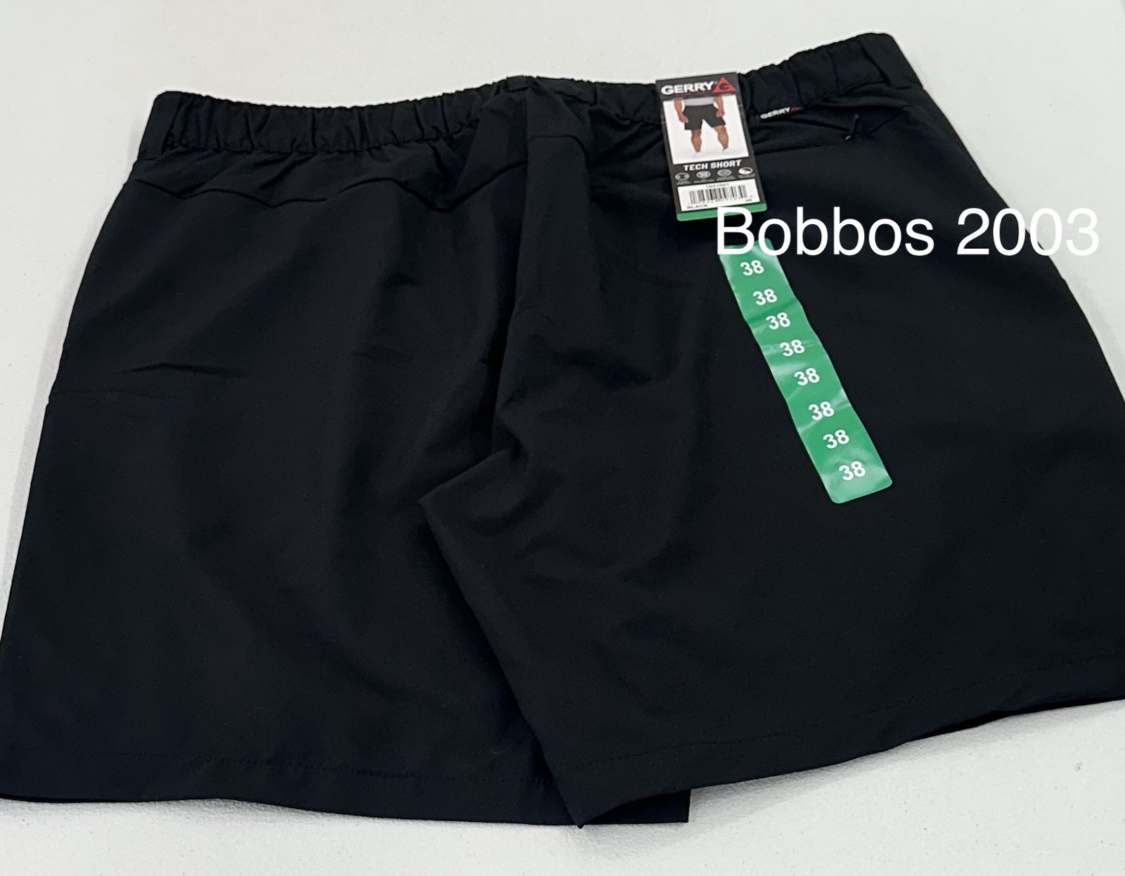 Gerry Men’s Secure Zip pocket Tech Shorts, Black, Size 38