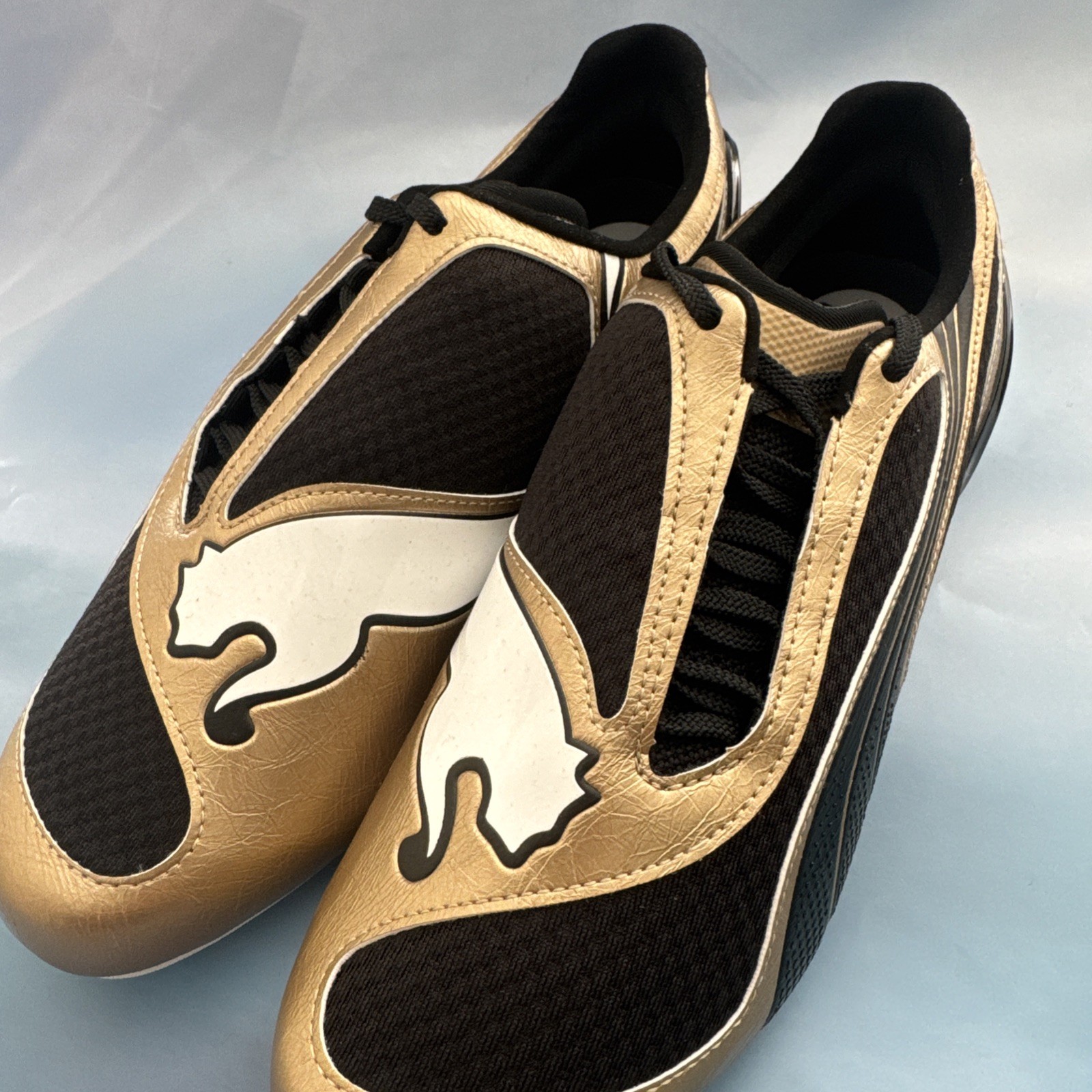 PUMA V S1 Abrasion Resistant Low Top Black Gold – 402953-04 Mens size 8.5