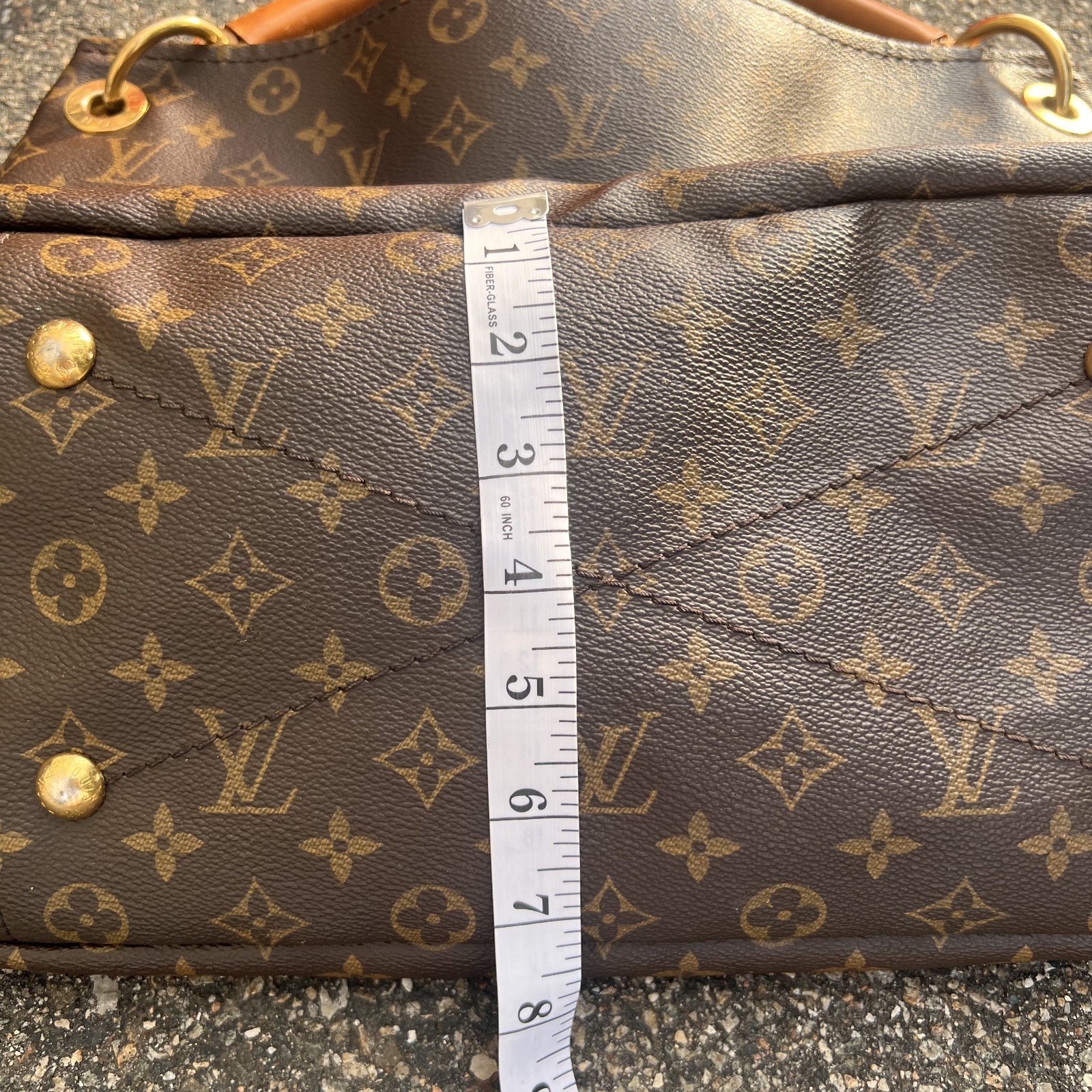 Louis Vuitton LV Hand Bag M40249 Artsy MM Brown Monogram Y2K Logomania Boho Chic