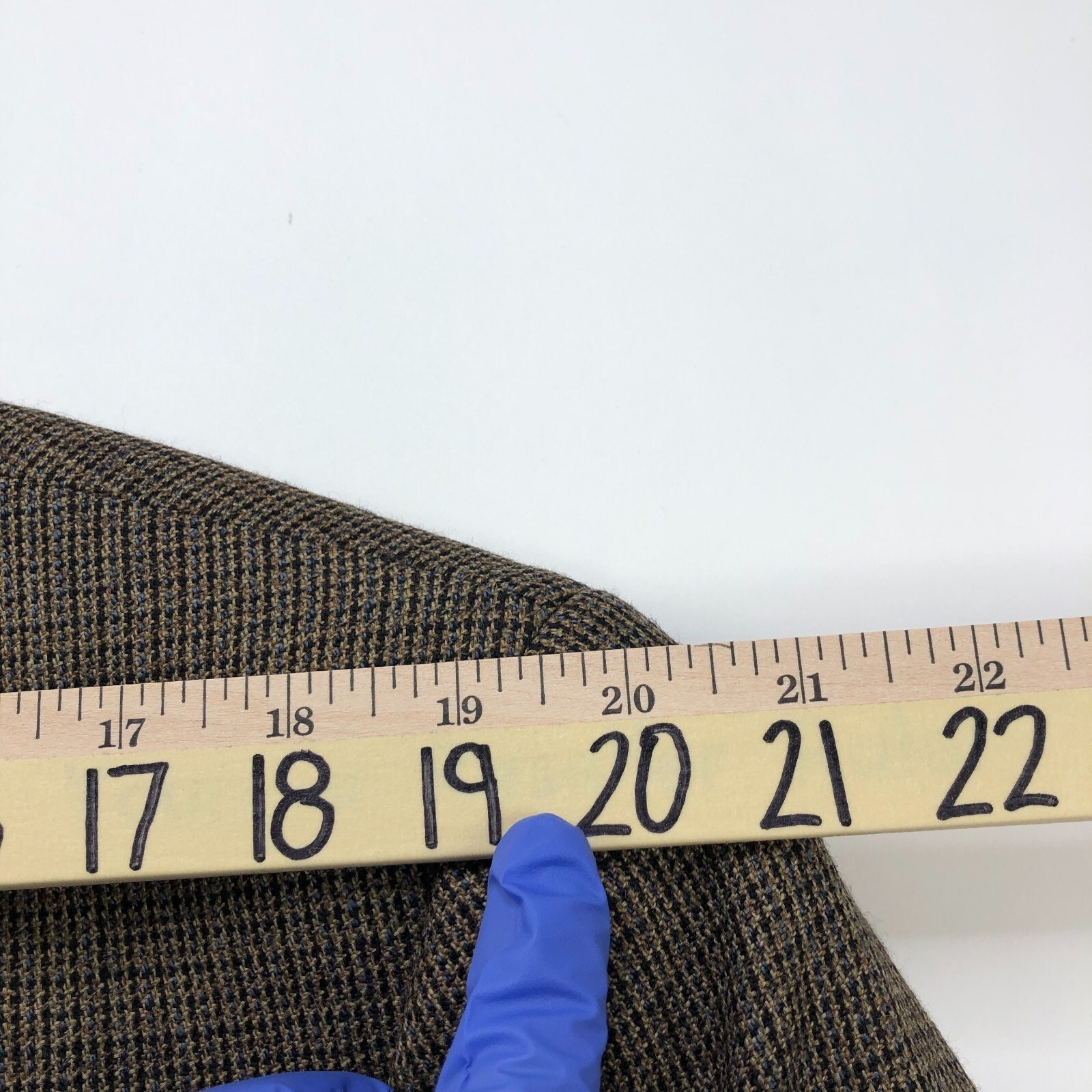 Chaps 44 R Men’s 100% Wool Sport Coat Jacket Check Pattern Brown