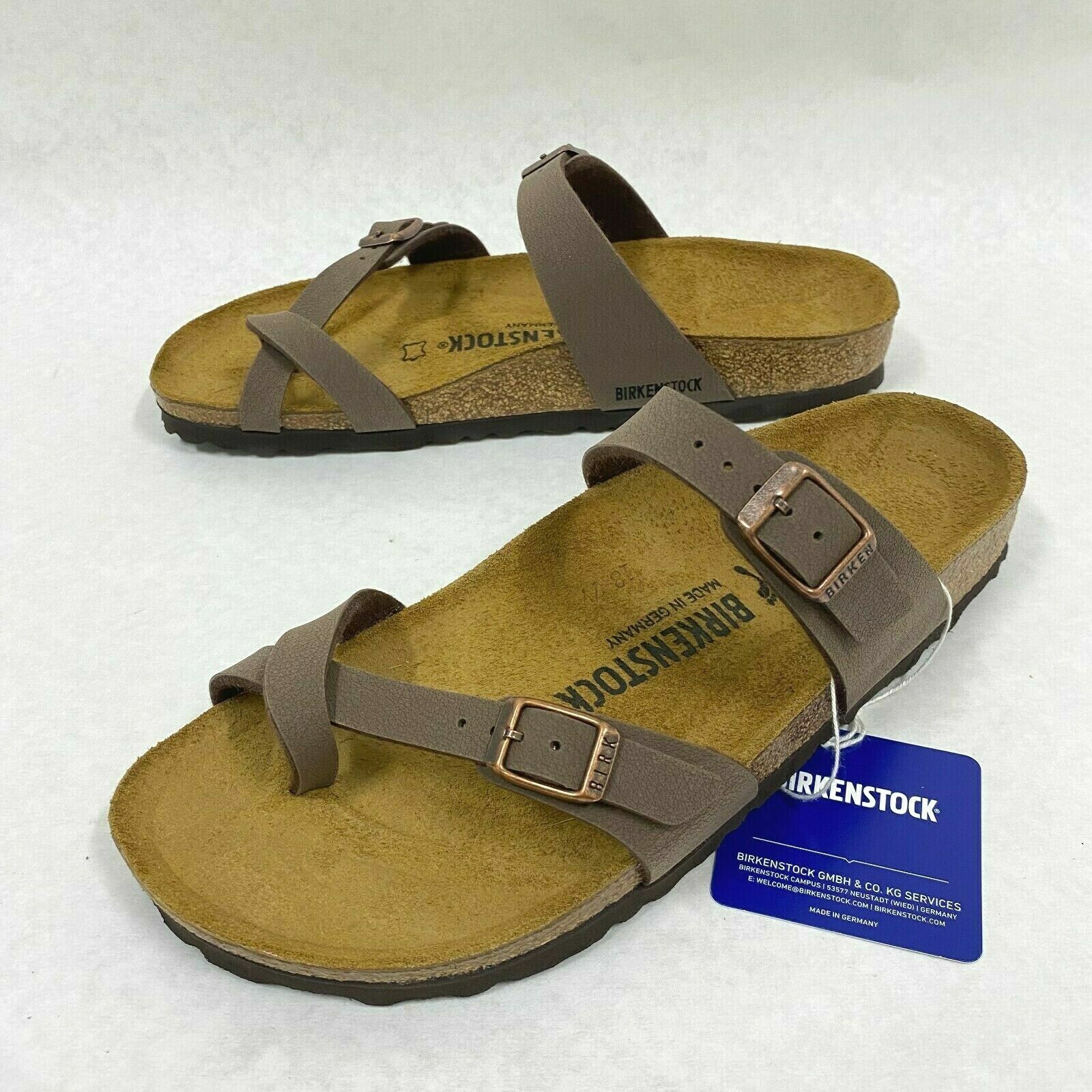 New with Box Birkenstock Mayari Mocha Birko-Flor Narrow – Select Size