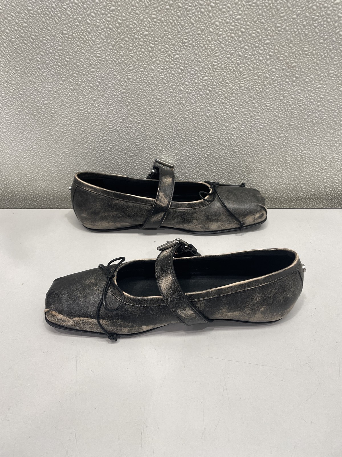 Ann Demeulemeester Zoey Ballerinas Pleated Square Toe Flat Women’s US 8