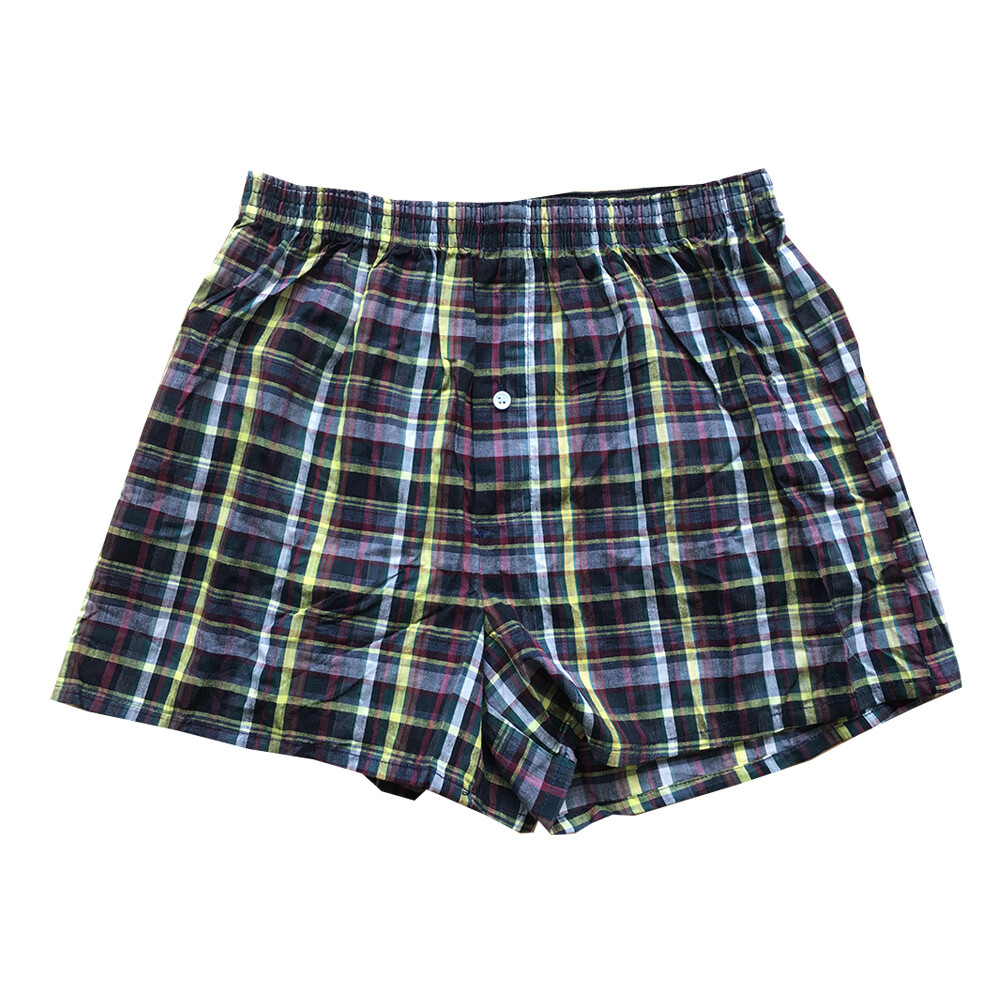 Random Color Woven Shorts Mens Cotton Underwear Oversized Short Pants Elastic