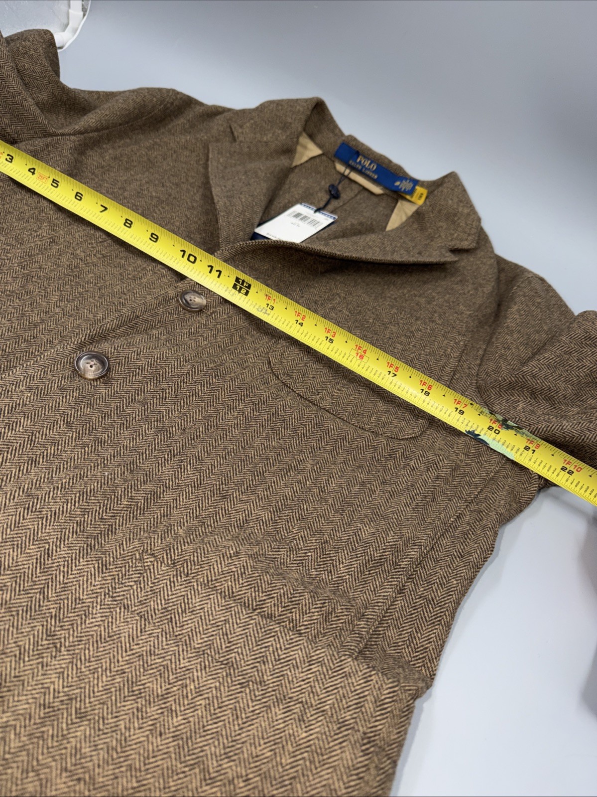 Polo Ralph Lauren Wool Blend Herringbone “Modern Fit” Blazer Suit Jacket-40R