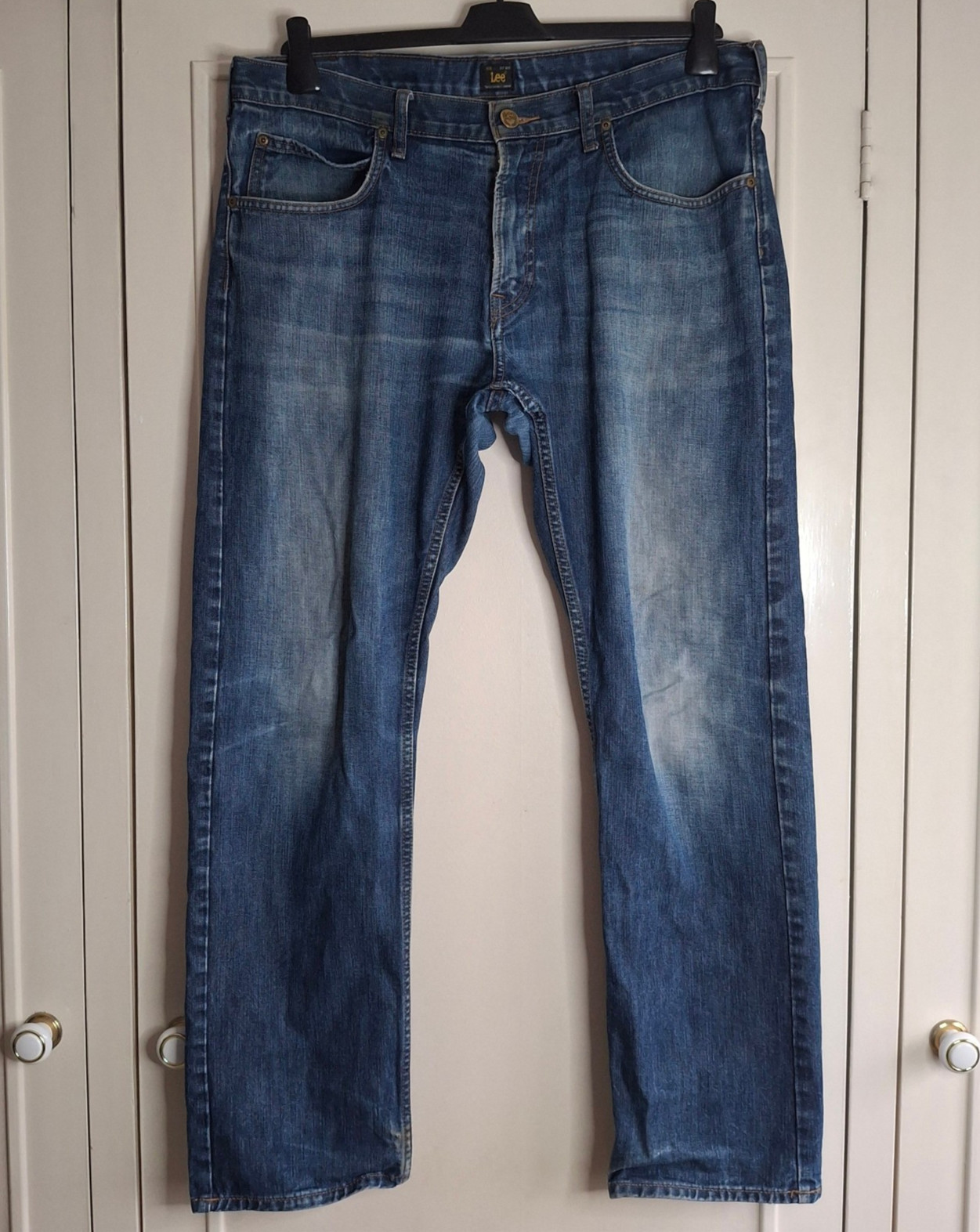 LEE VINTAGE Mens Blake Jeans Blue Stonewash 36W 29-32L Straight Fit VGOOD COND