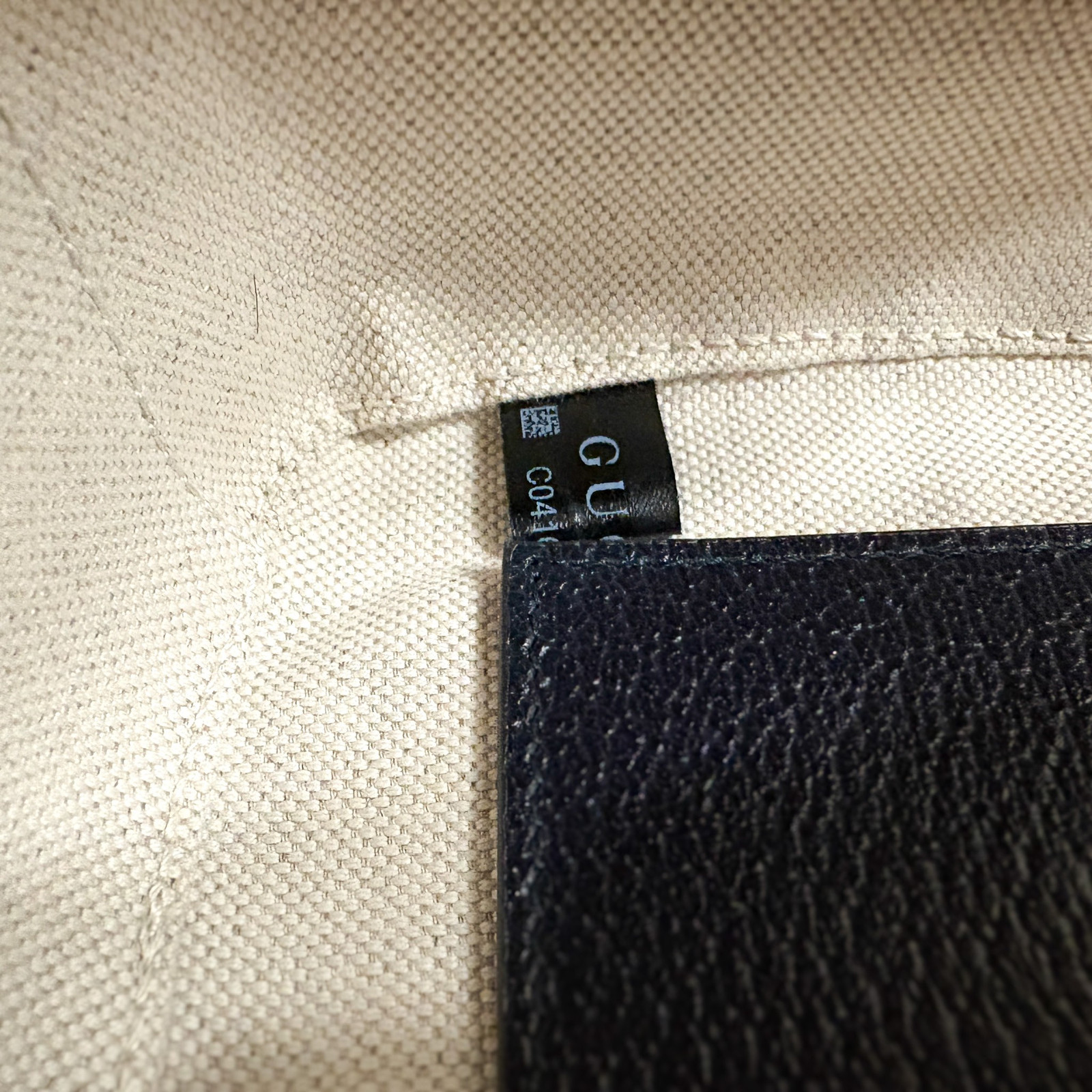 GUCCI GG Supreme Monogram Small Ophidia Top Handle Shoulder Bag Beige Navy