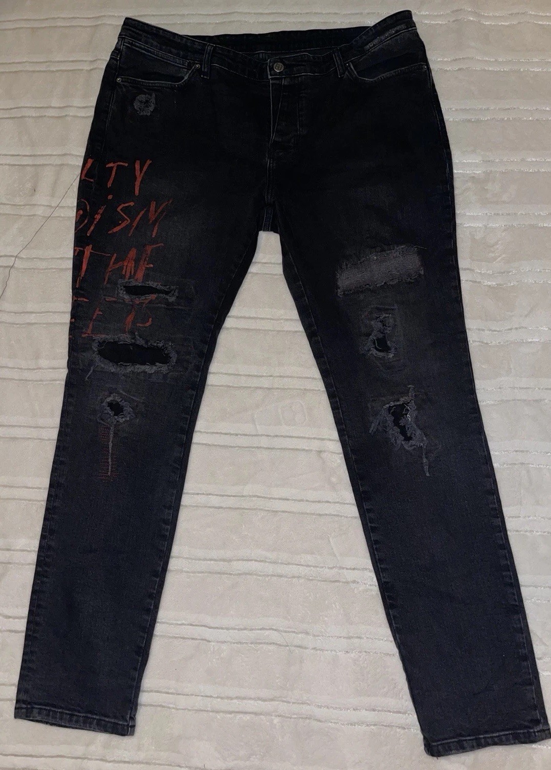 KSUBI Van Winkle Redback Slim-Fit Jeans – Red Black
