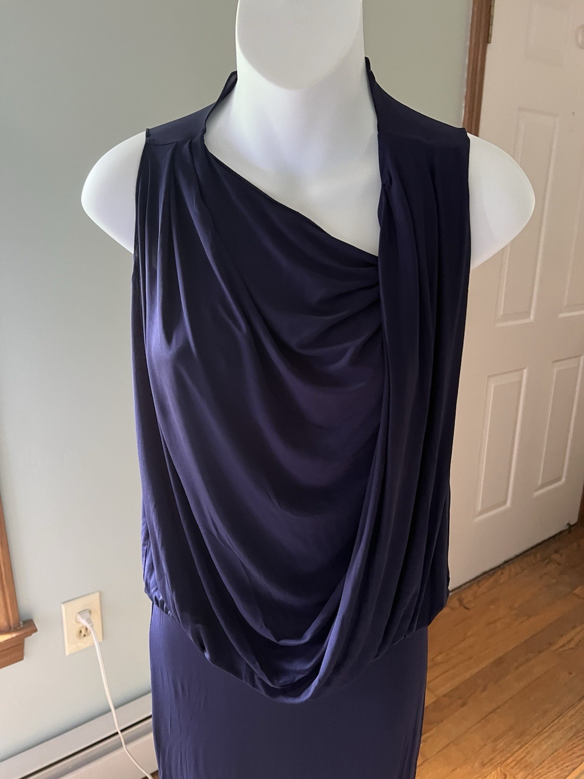 Emporio Armani Navy Draped Dress; Casual Cocktails, Evening, Day, Sz Eu 42 US 10
