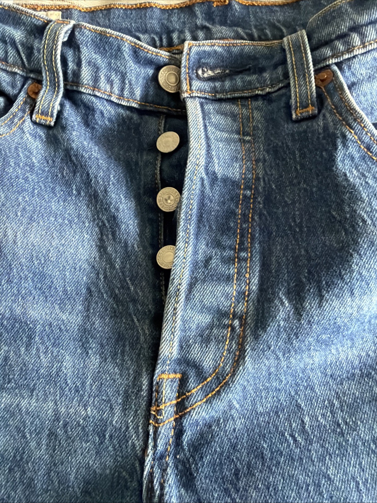 Levi’s Premium 501 Original Cropped Jeans Medium Wash W28 L26