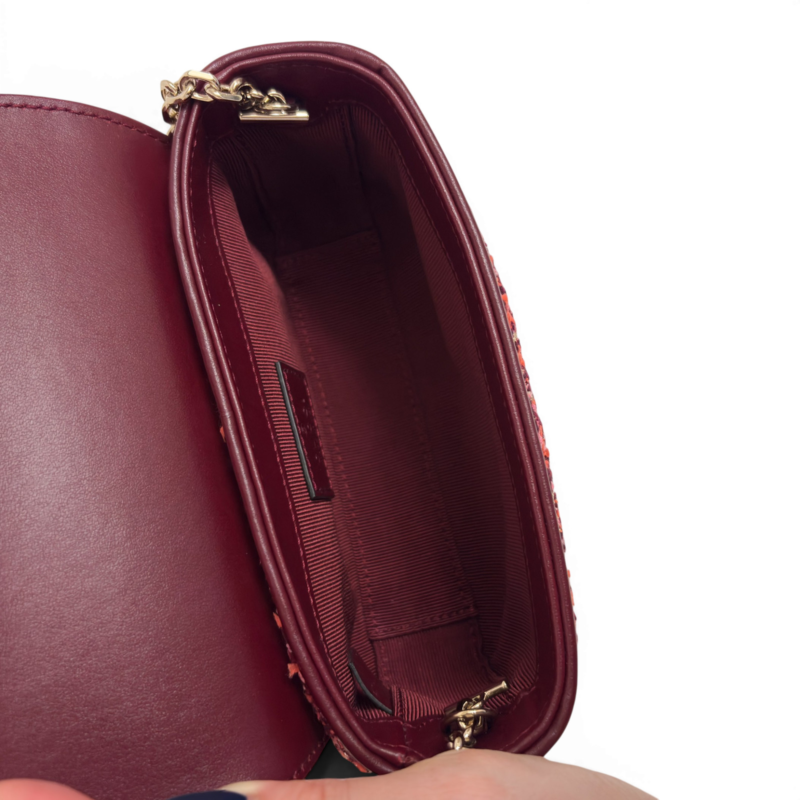 GUCCI GG Marmont Mini tweed Shoulder Bag Multicolor