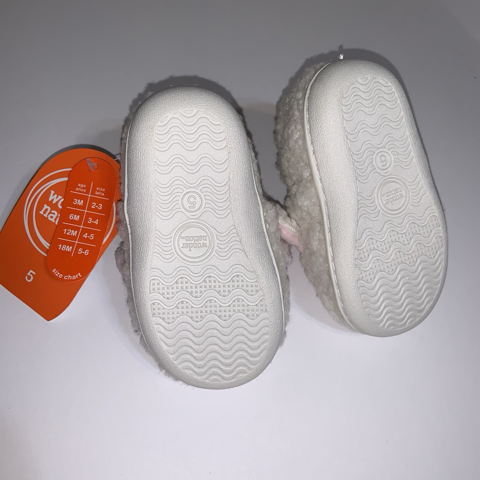 Toddler Size 5 Sweet Little Lamb Slippers Cozy Plush Rubber Sole Kids House Shoe