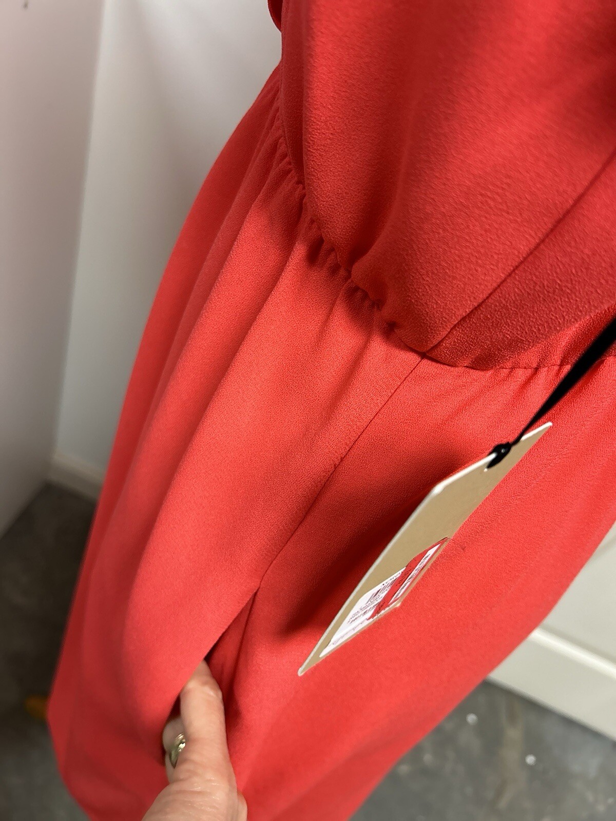 Halogen Casual Party Cocktail Dress Sz M Bright Brick Red