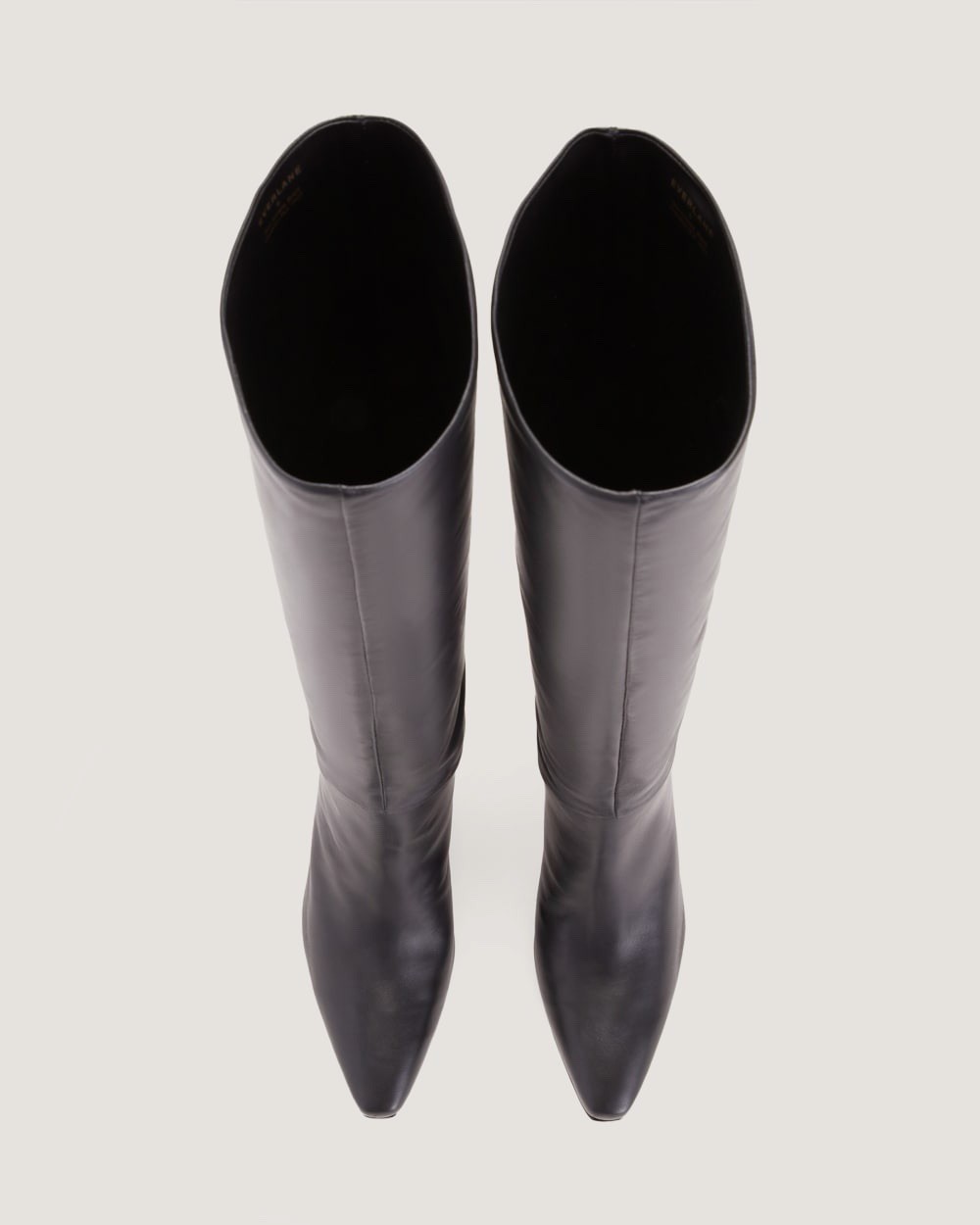 Everlane The Banana Boot Black Napa Leather Knee High Heeled Pointed Toe 7 NWB