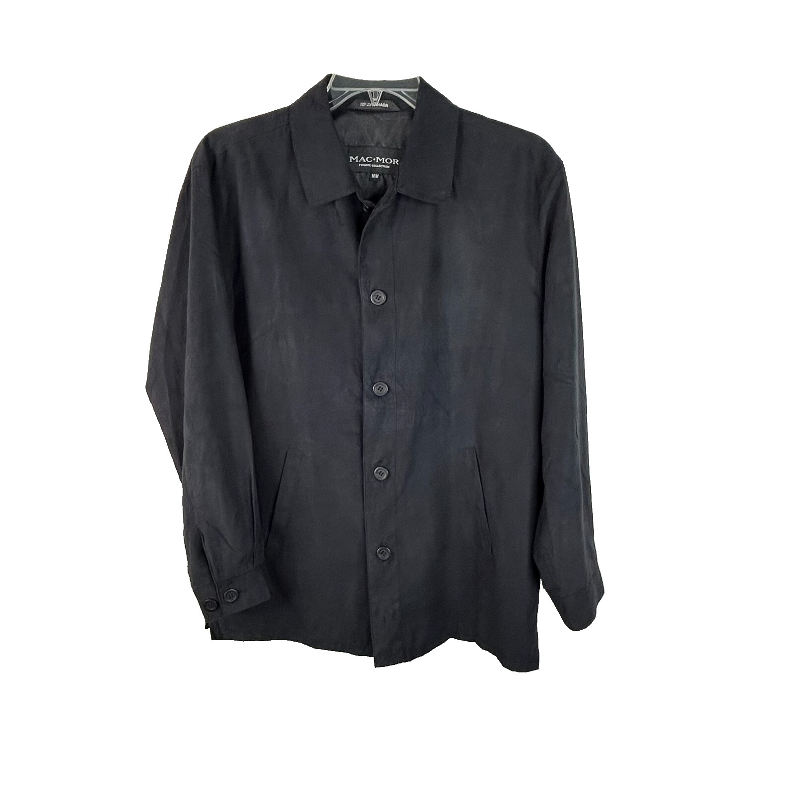 Mac Mor Men’s Black Button Up Jacket Size Medium Private Collection