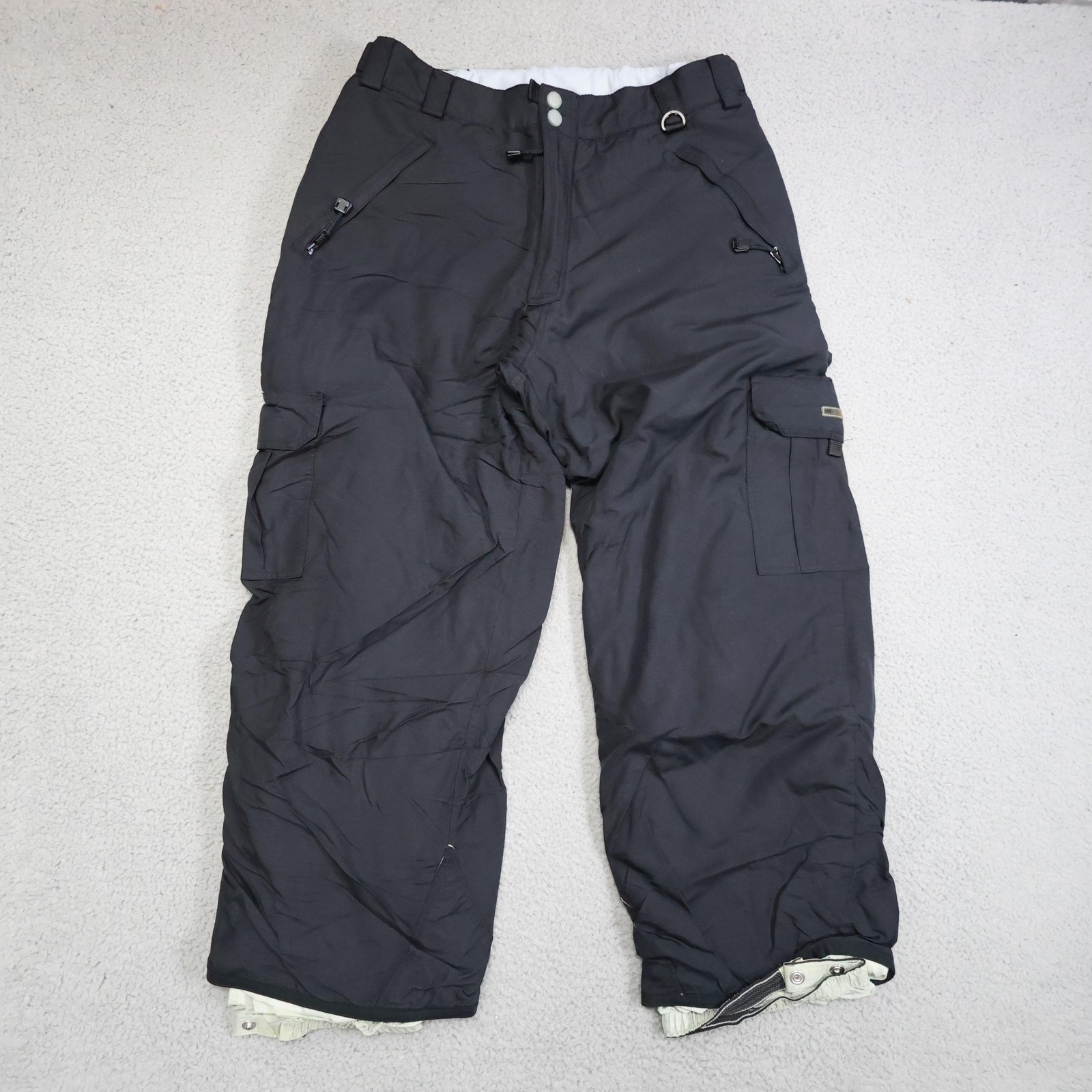 WeSC Snow Pants Mens Large Black Alvar Insulated Cargo Snowboard Entrant GII-XT
