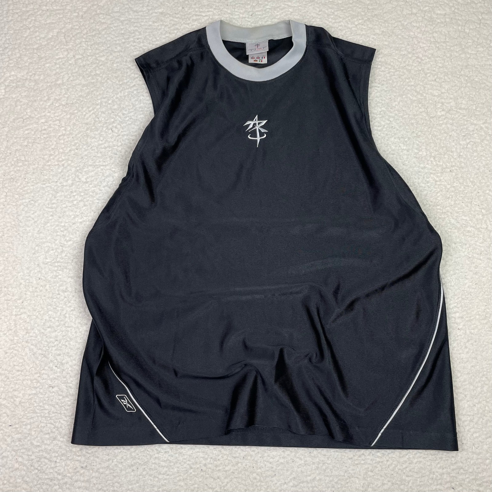Vintage Reebok ATR Above The Rim Silky Black Jersey S Y2k Sports Hip hop