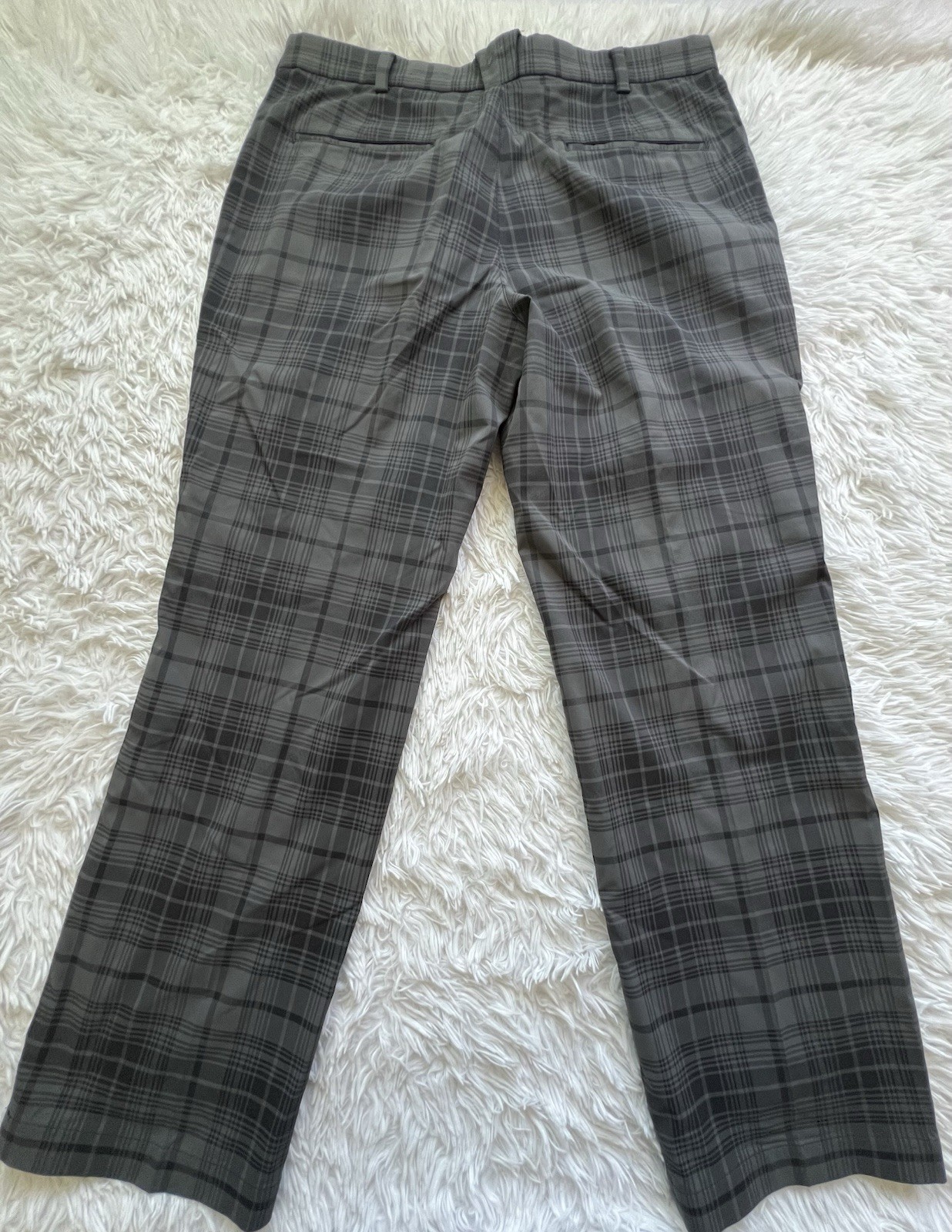Nike Pants Mens 33×30 Gray Black Plaid Golf Tour Performance Dri-FIT Stretch