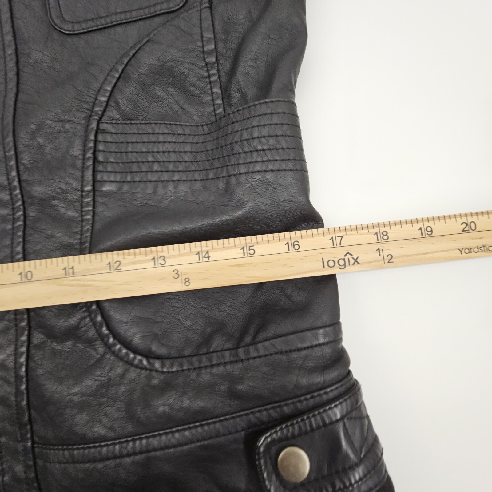 Royalty For Me Size Small Faux Leather Black Moto Jacket Plush luxe Lined Biker