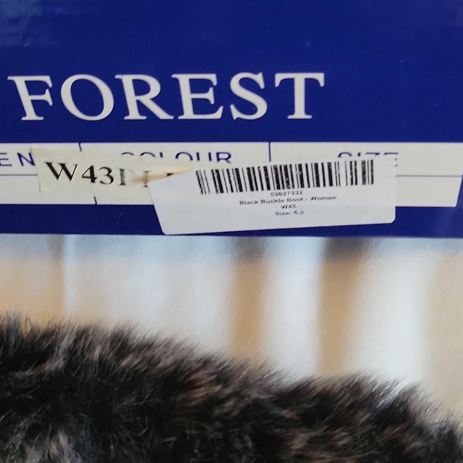 Forest Women’s Black Snow Boots Water Resistant Faux Fur Trim Mid-Calf Wedge 6W