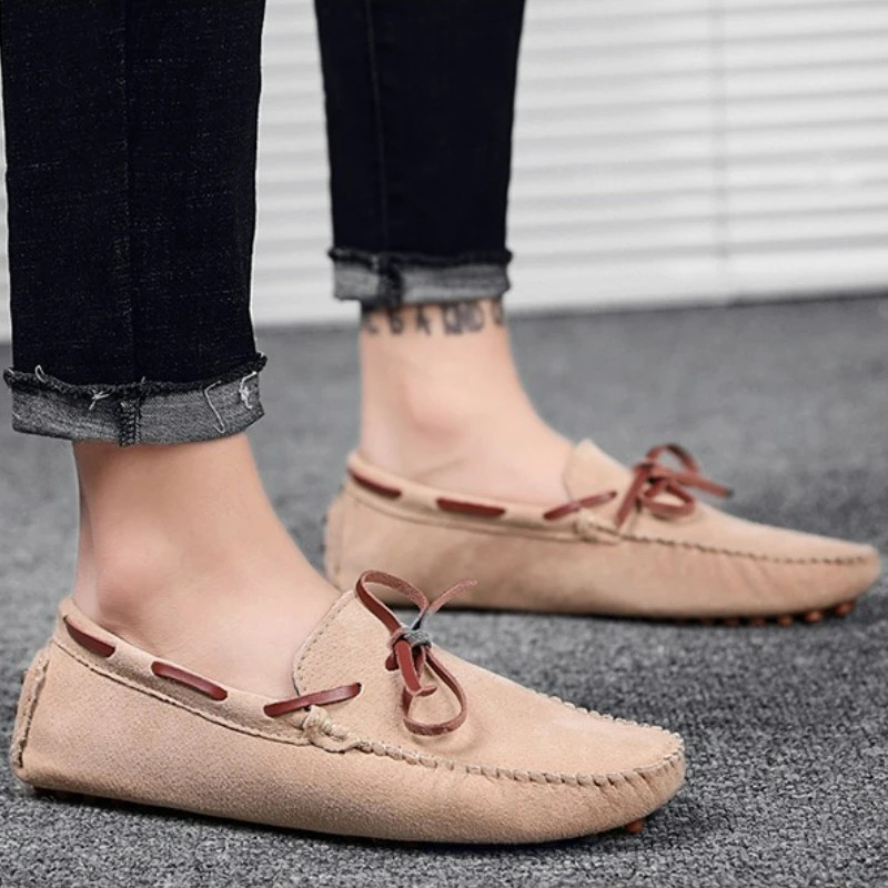 Men’s Casual Shoes Breathable Suede Loafers Moccasins Slip on Driving Flats