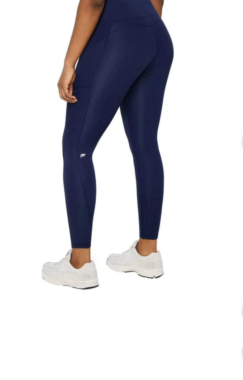Fabletics Women’s Oasis Pureluxe High Waist With Pockets Legging, Navy, Size S