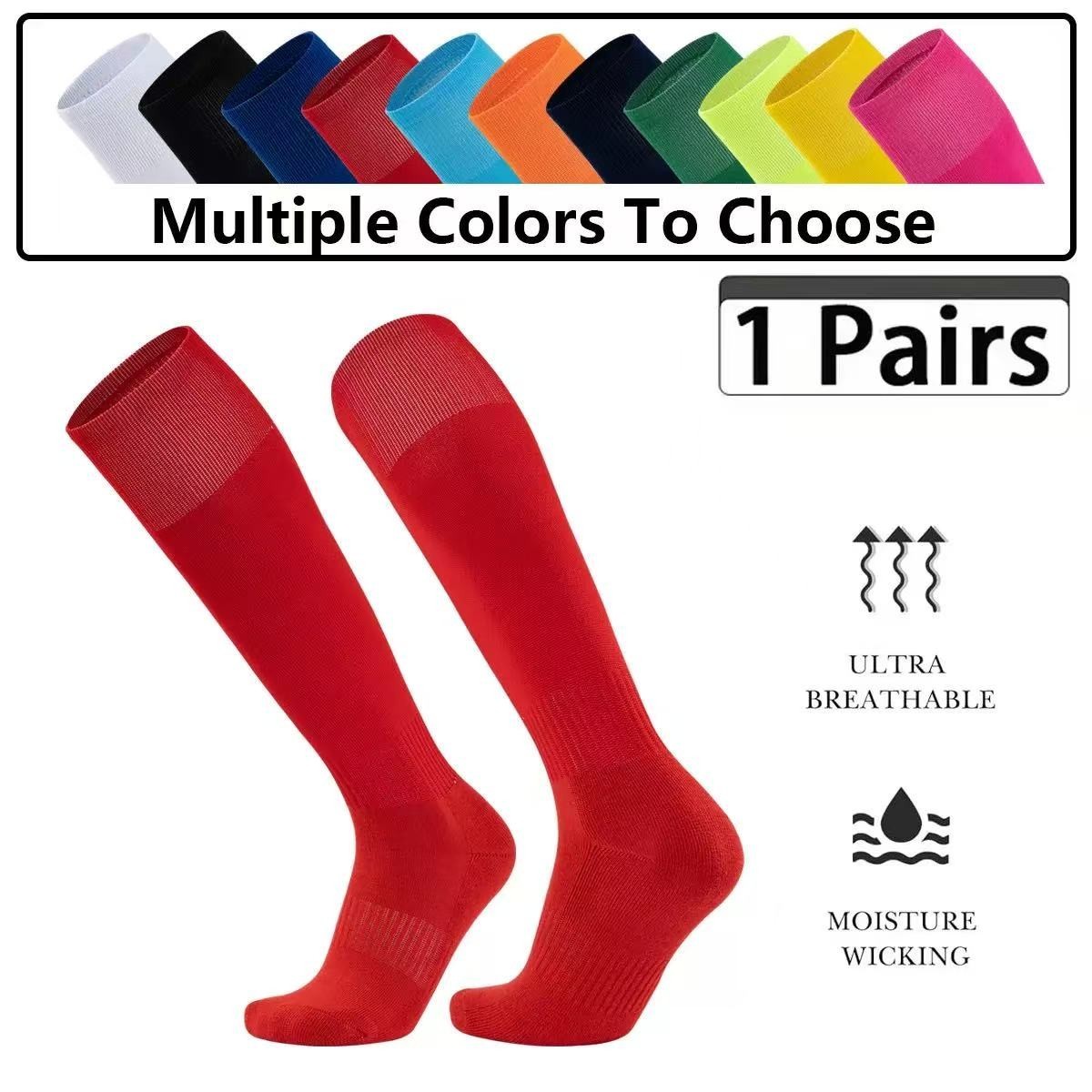 Adult Long Knee High Athletic Sports Socks for Football Soccer Baseball Softball