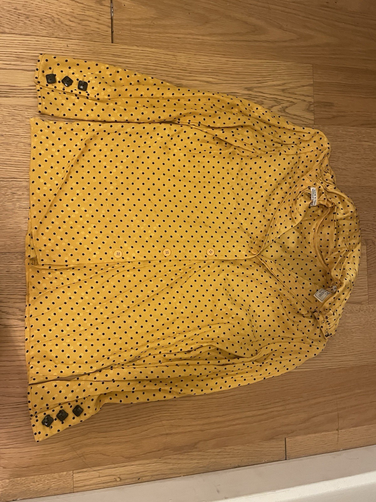 Valentino Boutique Silk Polka Dot Lined 3pc Skirt blouse Suit Yellow Size 2