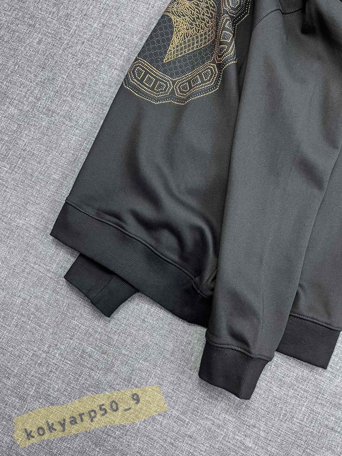 Stefano Ricci 3D Embroidered Logo Black Men’s Casual Round-Neck Sweatshirt
