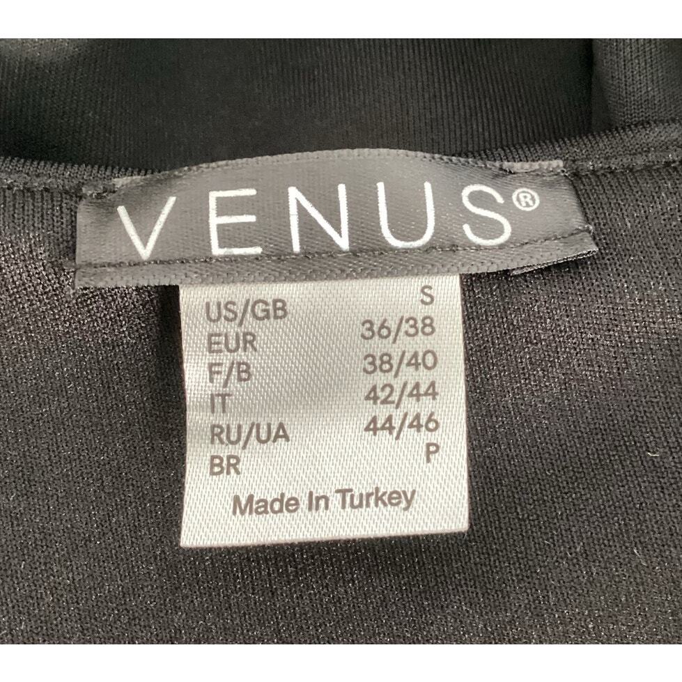 Venus Womens Ruffle Detail Off Shoulder Sweetheart Neckline Black Dress S