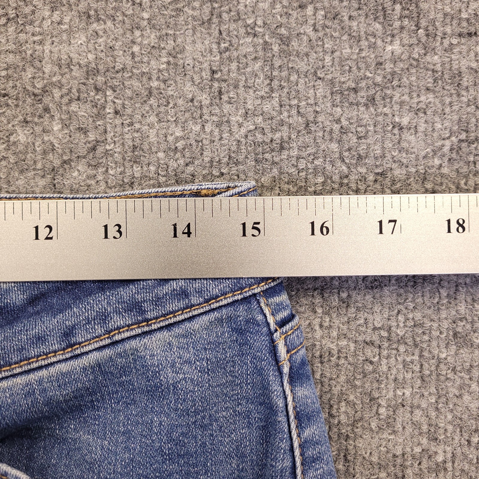 7D 7 Diamonds Denim Straight Jeans Womens 30×26.5 Blue High Rise Stretch