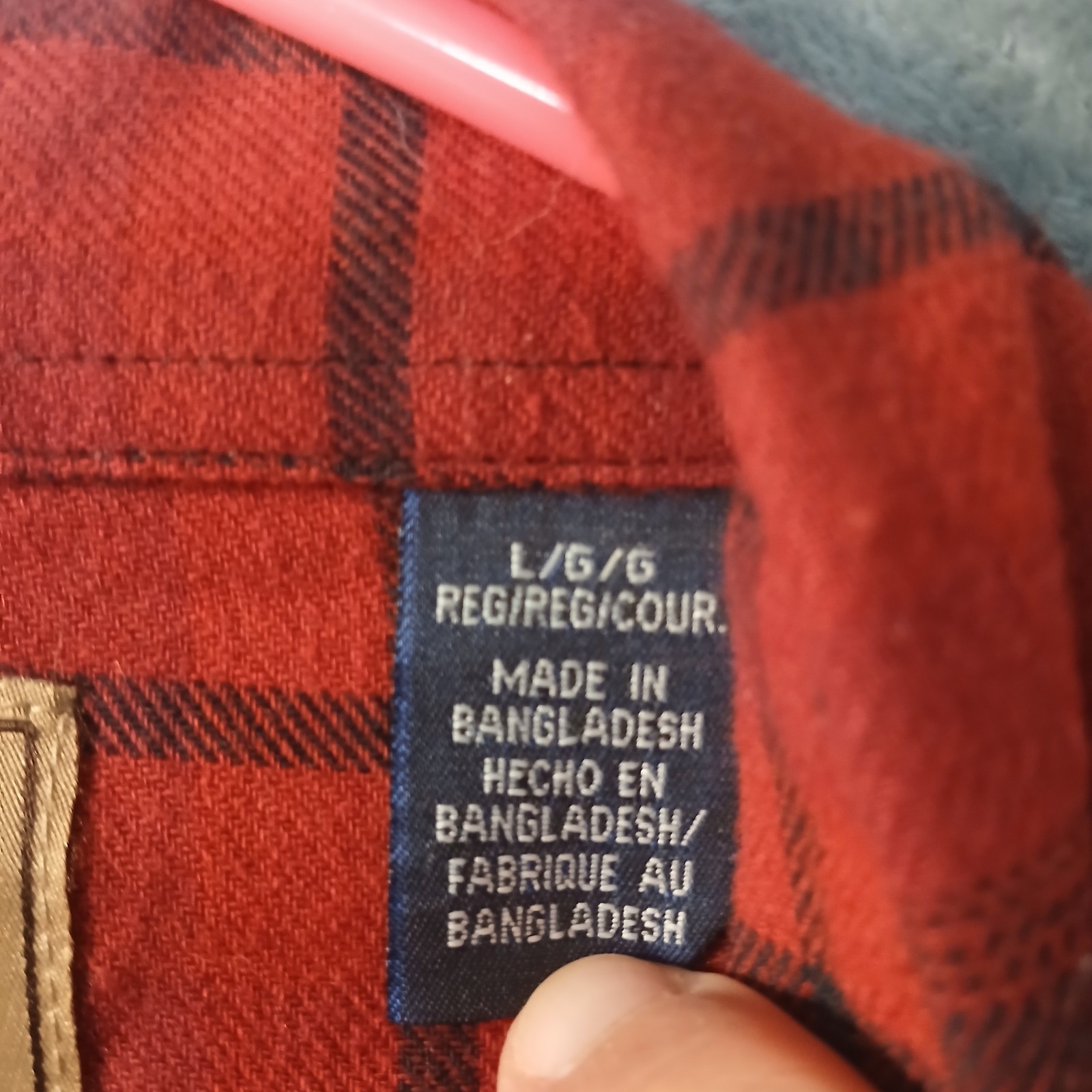 WRANGLER RETRO SHIRT MENS L RED PLAID FLANNEL PEARL SNAP WESTERN