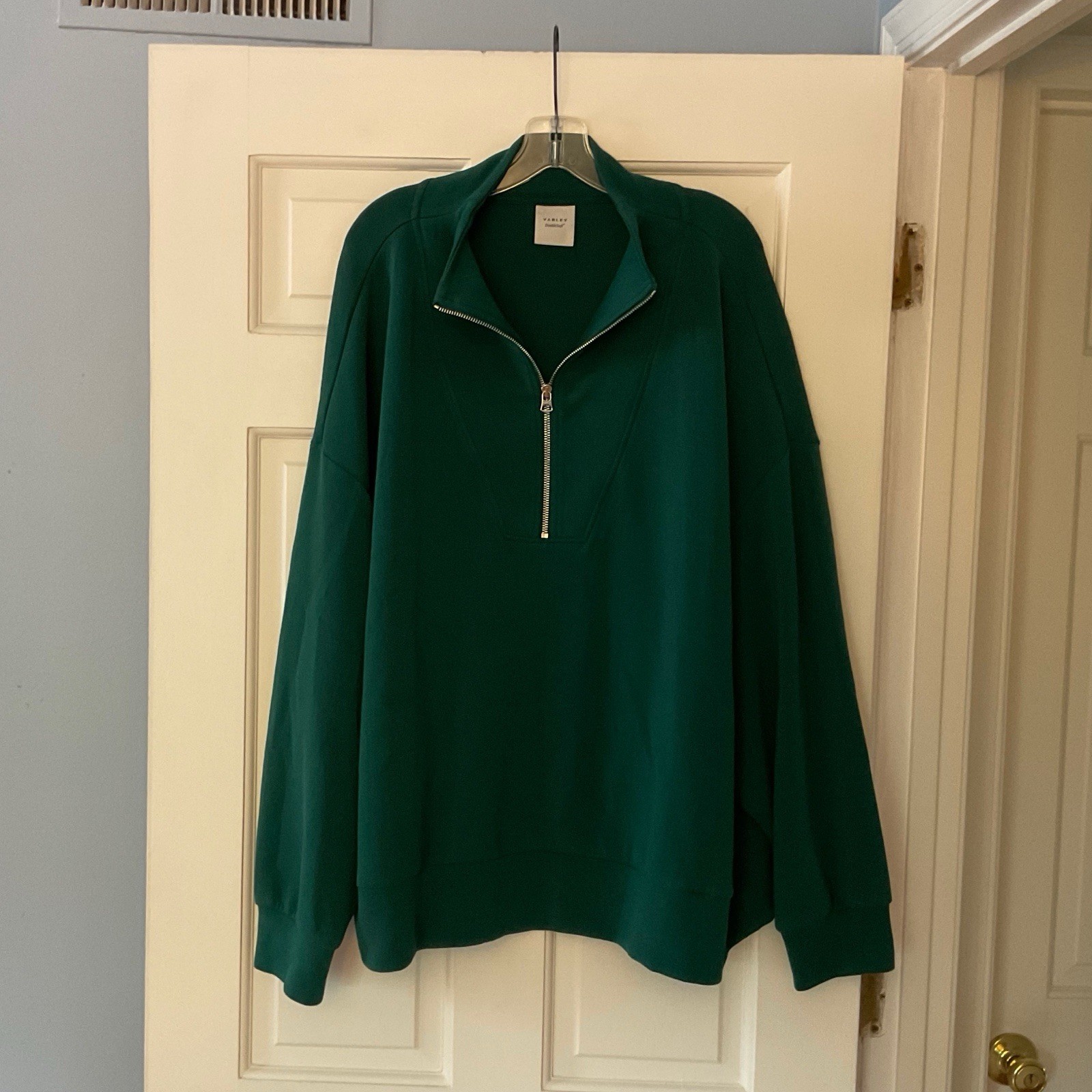 Varley Hawley Half-Zip Sweatshirt Green Plus Size 3X Athleisure DoubleSoft Comfy