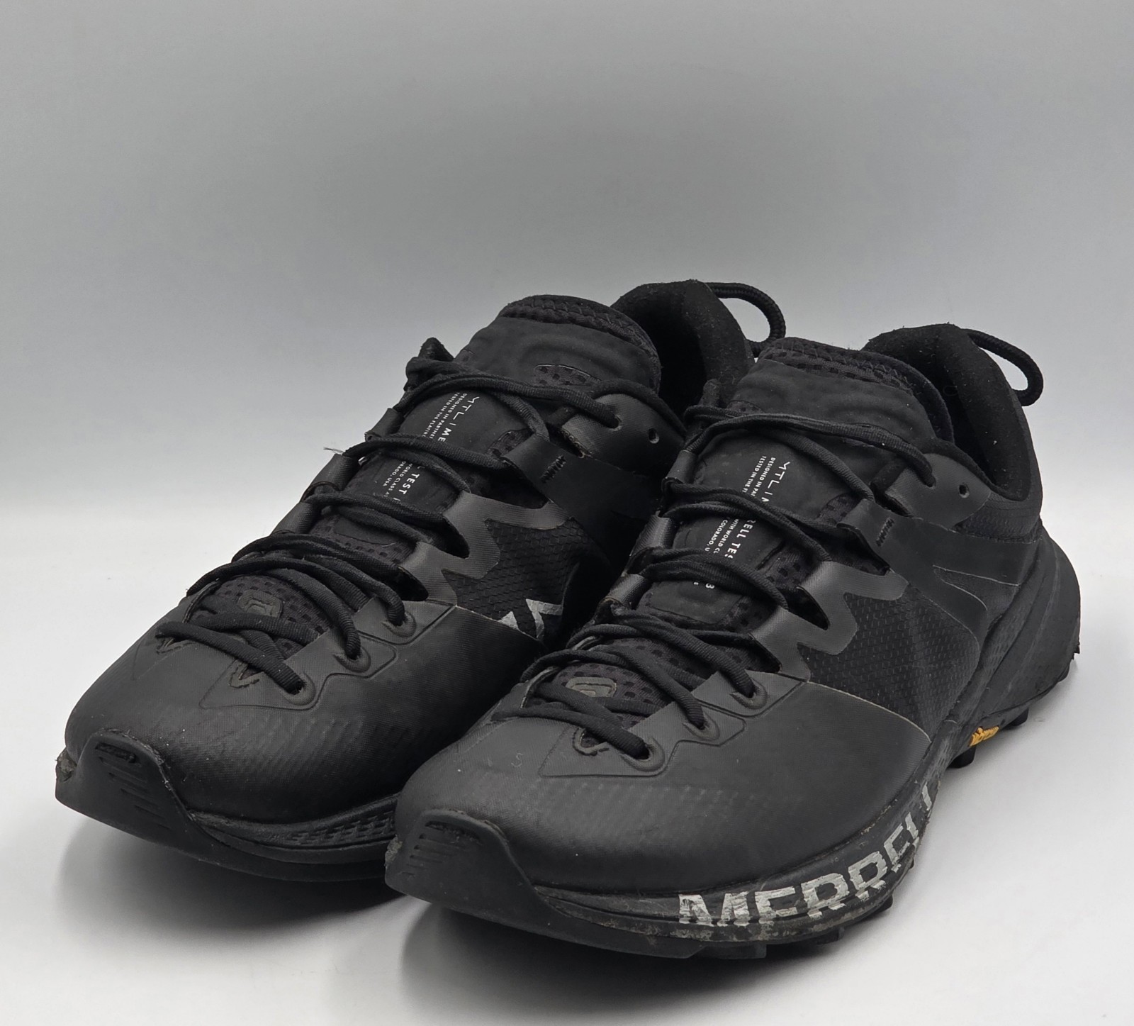 Merrell MTL MQM Black Trail Running Hiking Shoes Mens US 9 J004221 Vibram