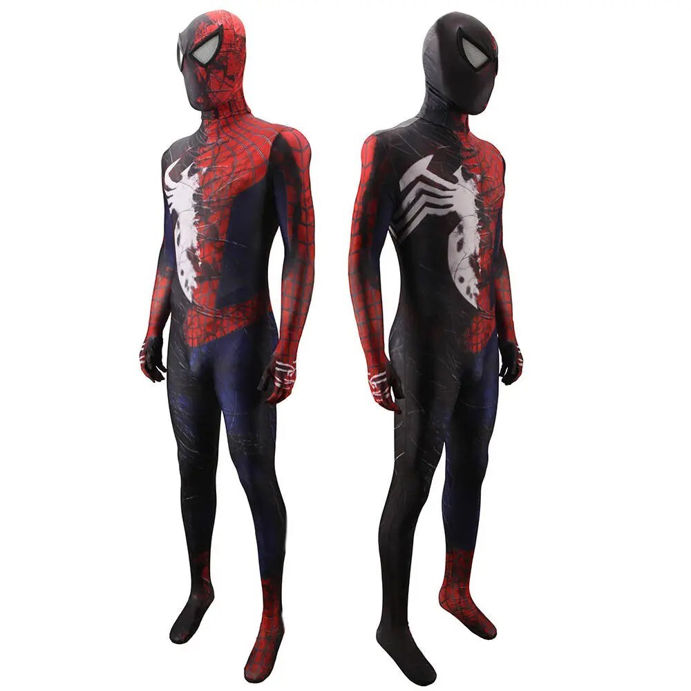 Spider-Man Venom Spiderman Jumpsuit Kids/Adult Black Symbiote Costume Cosplay