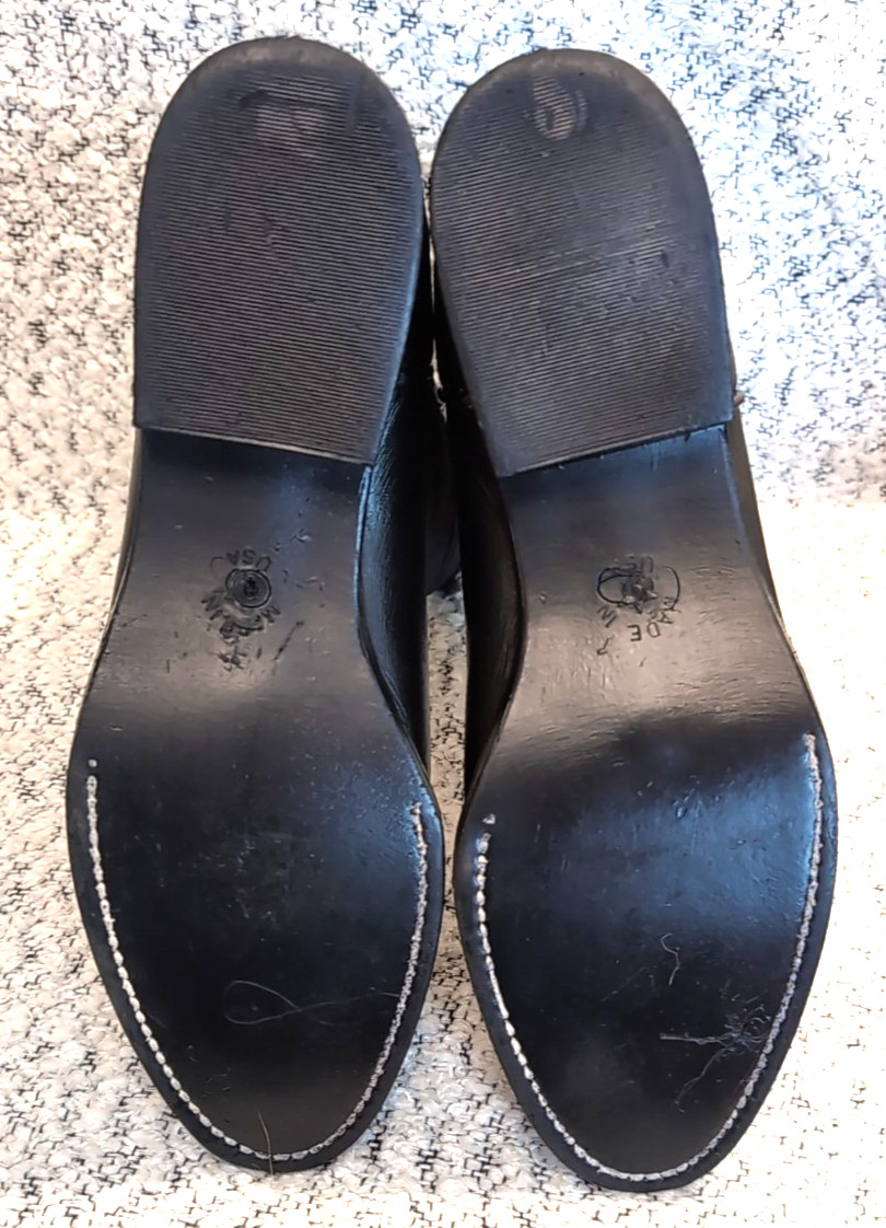Texas Brand Black Leather Western Cowboy Boots Size 6 D -Style B 2800