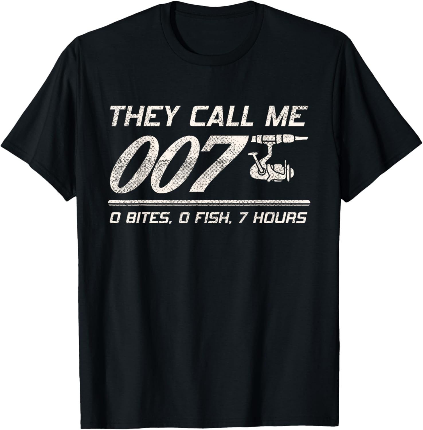4anglers Fisherman Joke Dad – They Call Me 007 – Funny Fishing Humor T-Shirt