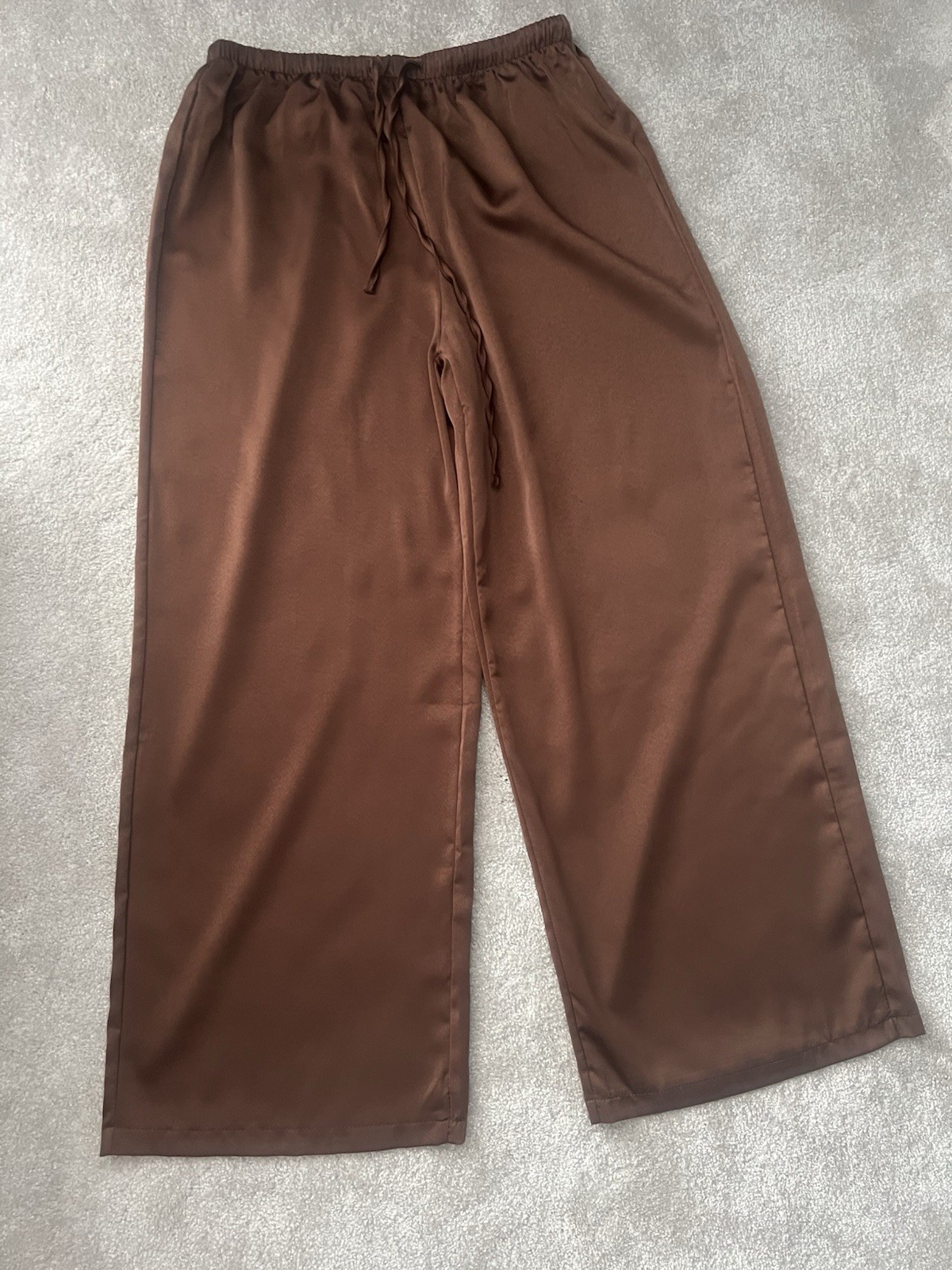 Brown Wide-leg Trousers Size L