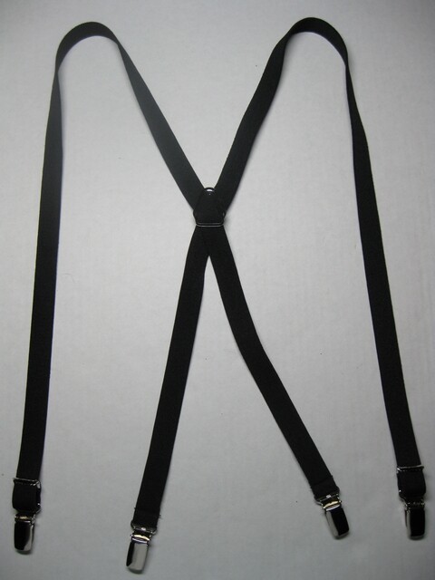 Men’s Suspenders, 25 Colors, 1/2″ Wide X Style, Chromed Stainless Steel