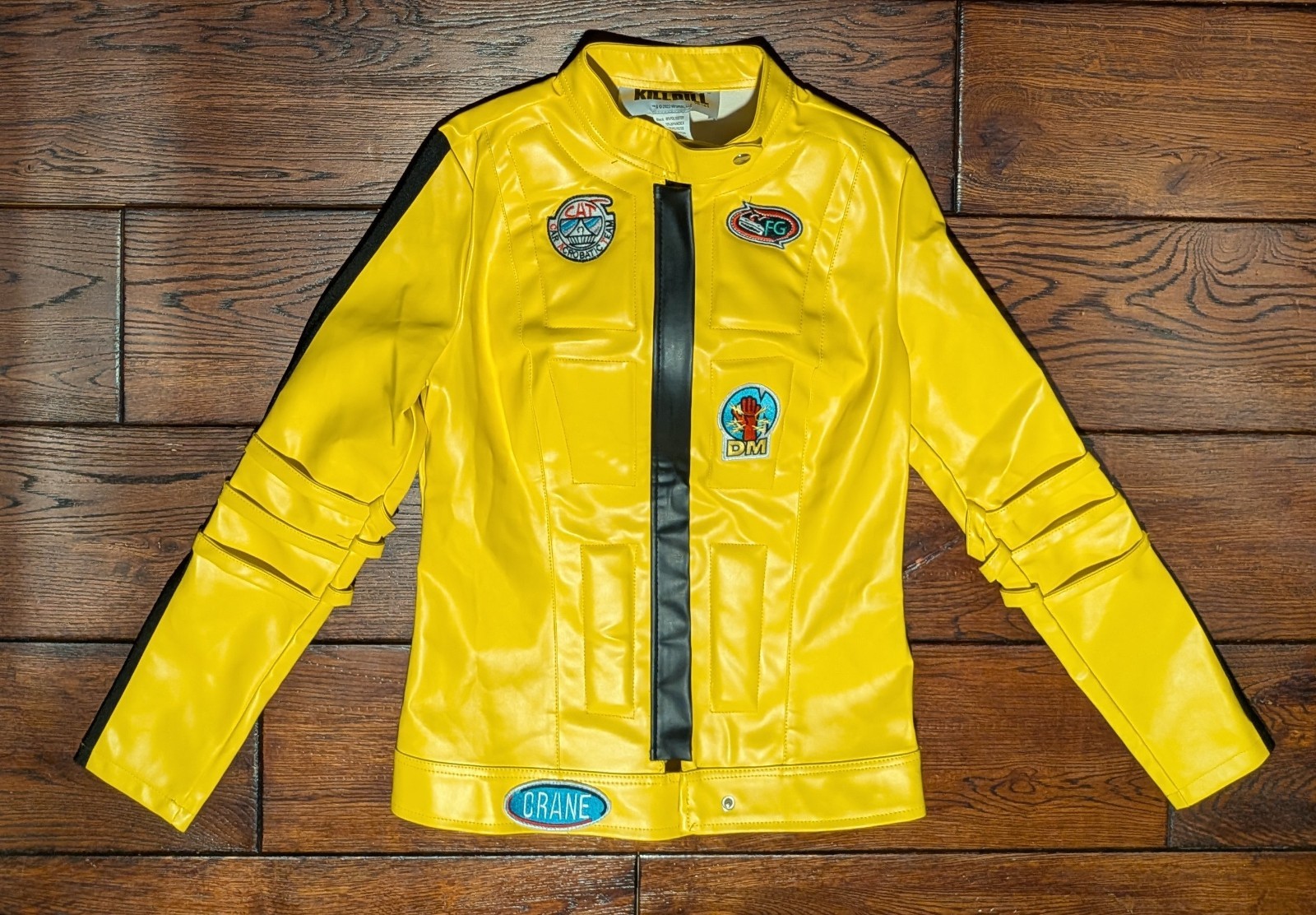 Kill Bill Vol I &II Uma Costume Jacket Faux Leather Yellow Cosplay Size S – NWT